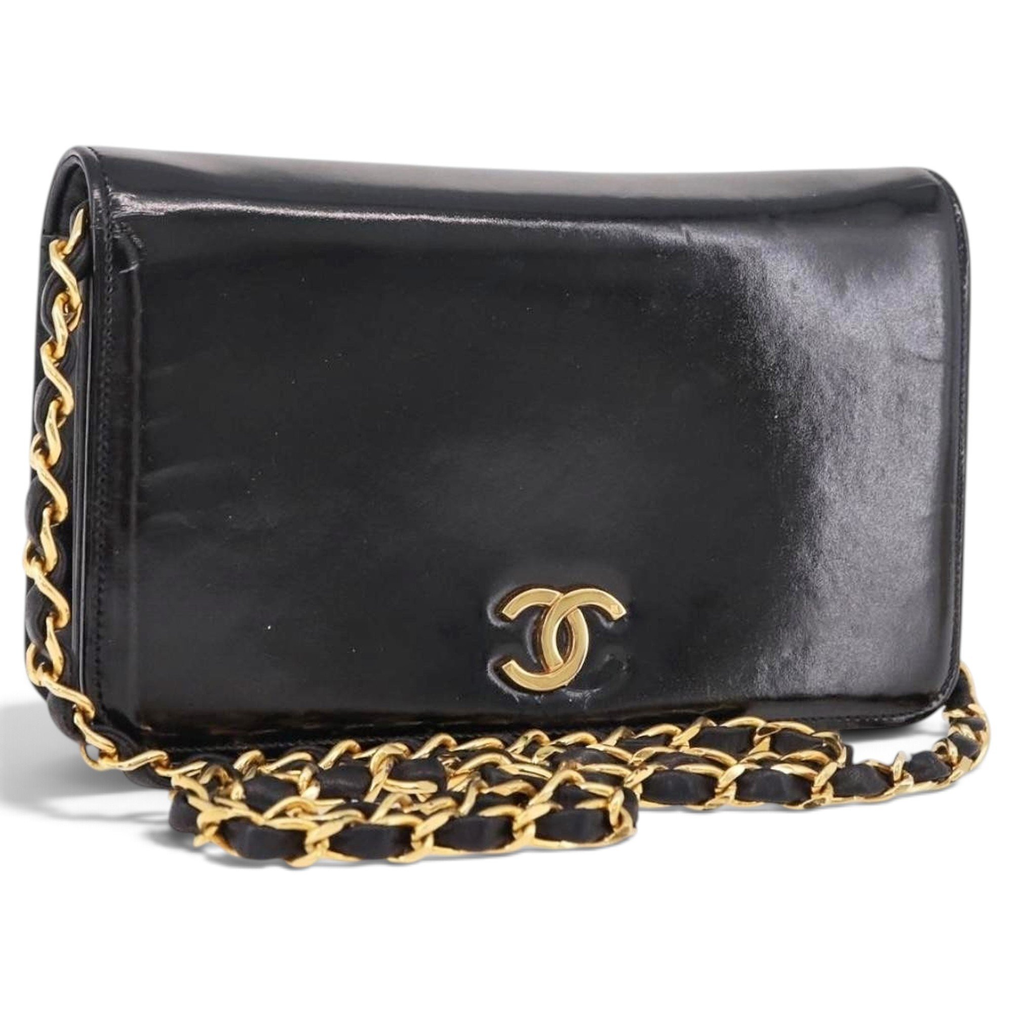 Patent leather handbag