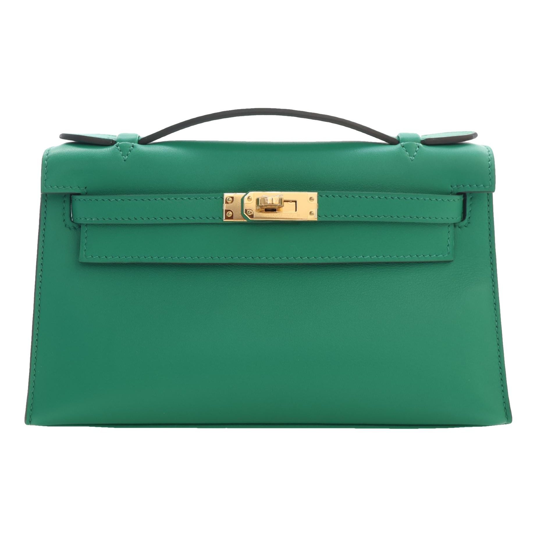 Leather clutch bag
