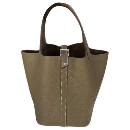 Picotin leather tote