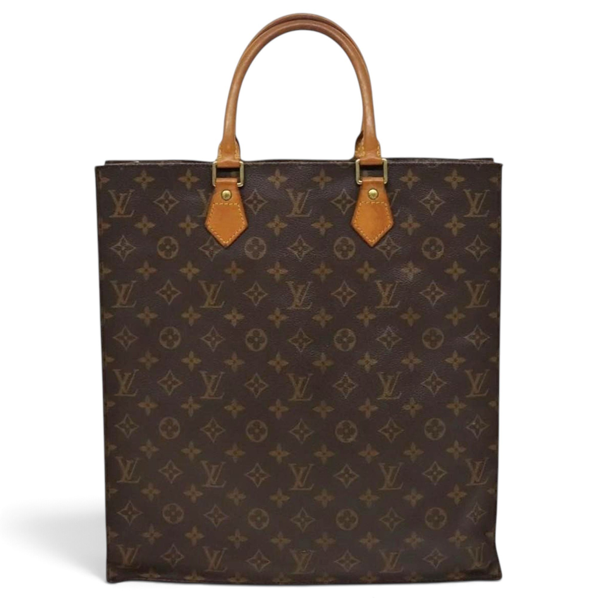 Plat leather handbag