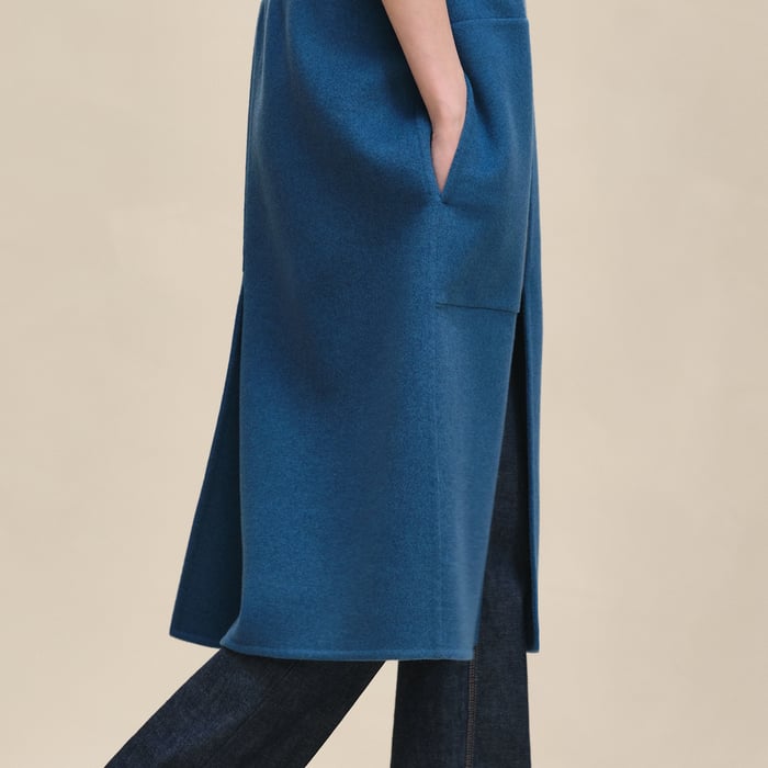 Bleu Payne Long Bomber Vest