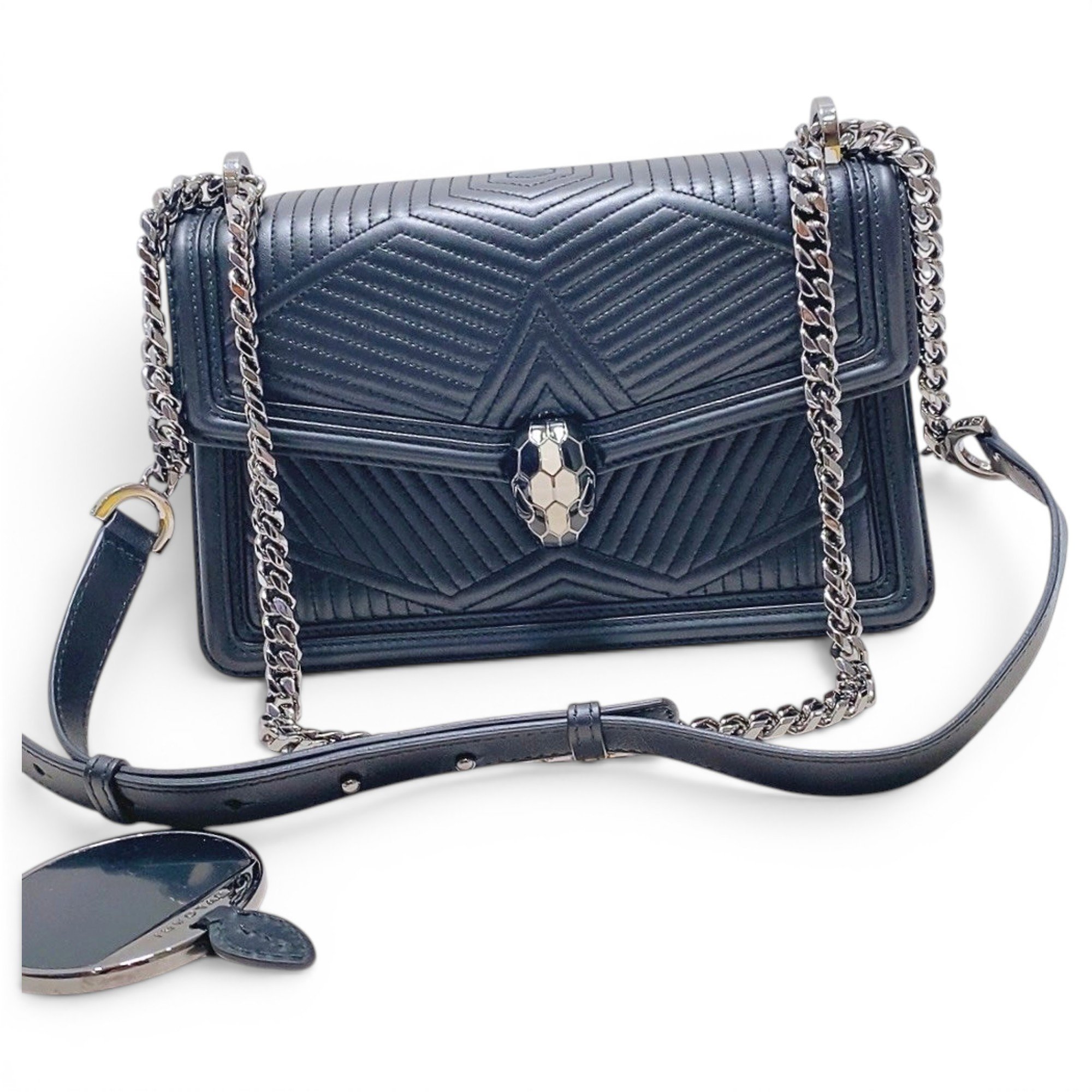 Serpenti leather handbag