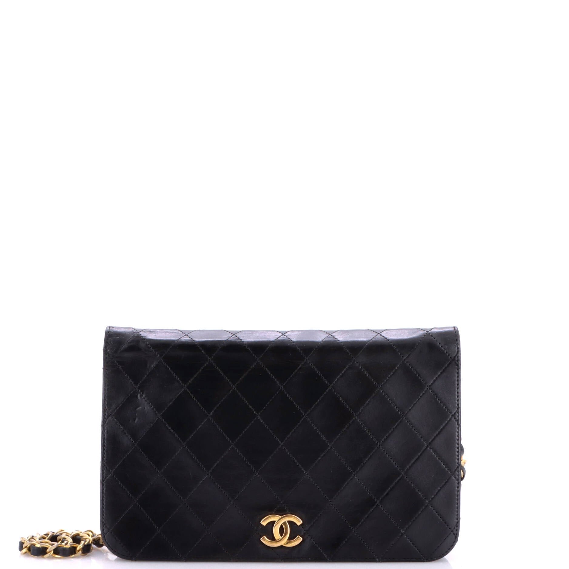Vintage Full Flap Bag Quilted Lambskin Medium