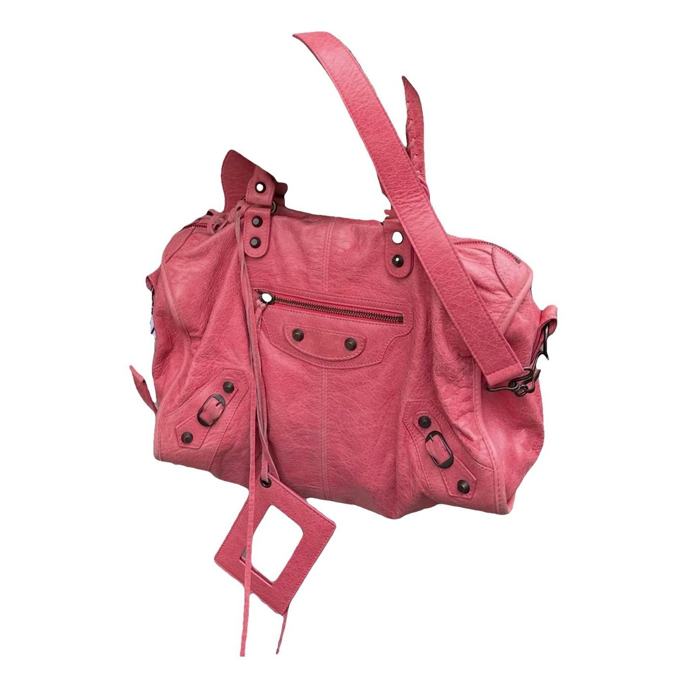 City patent leather handbag
