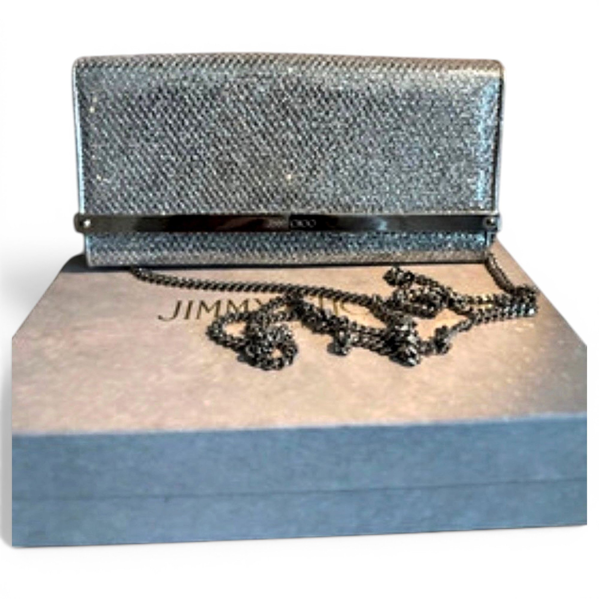 Glitter clutch bag