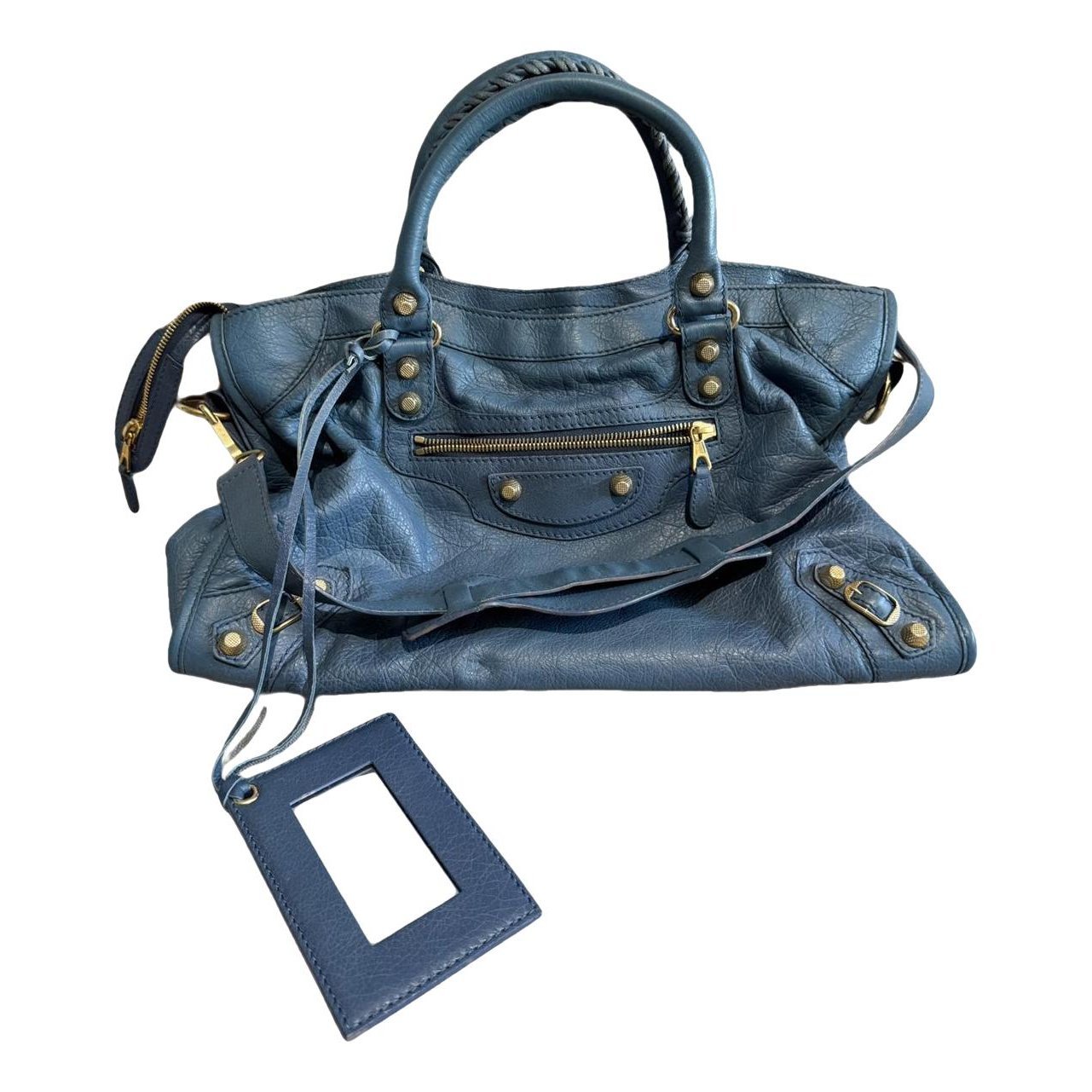 City leather handbag