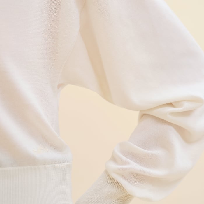 Blanc Cassé Cashmere Long-sleeve Sweater
