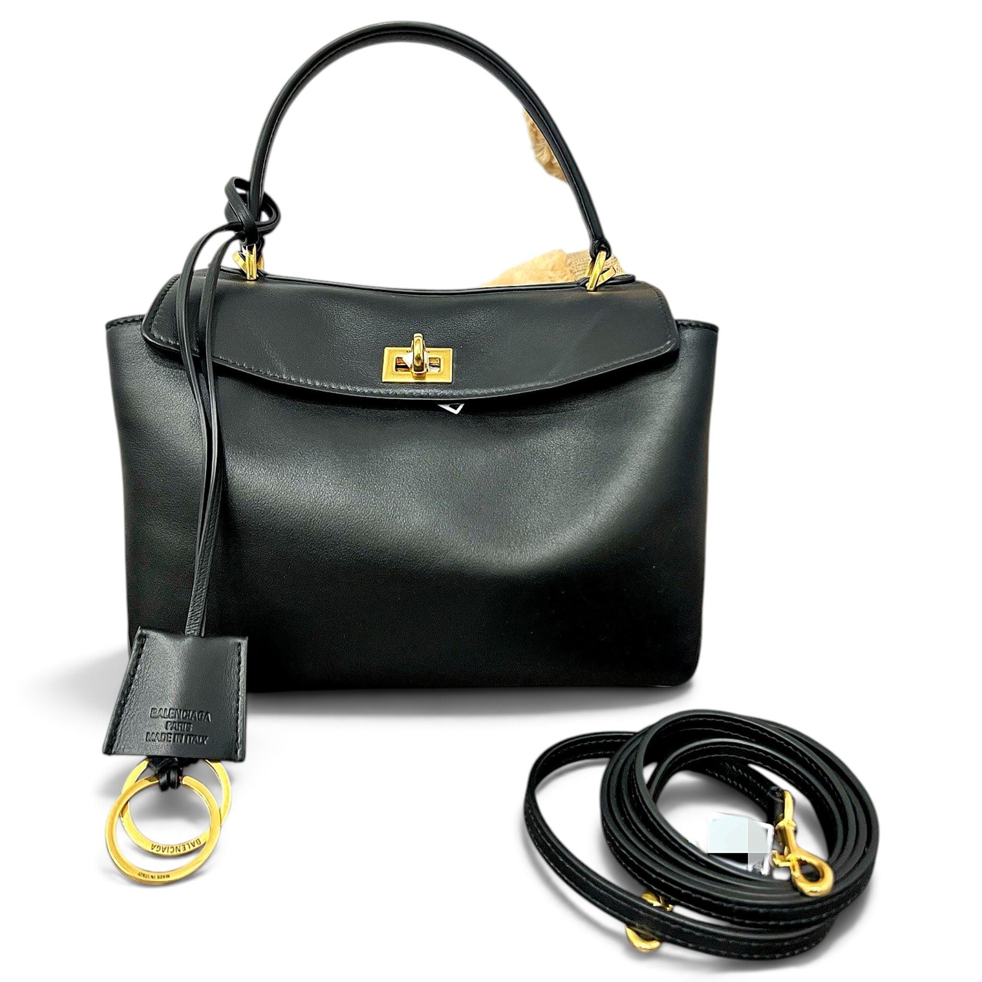 Balenciaga Rodeo leather handbag
