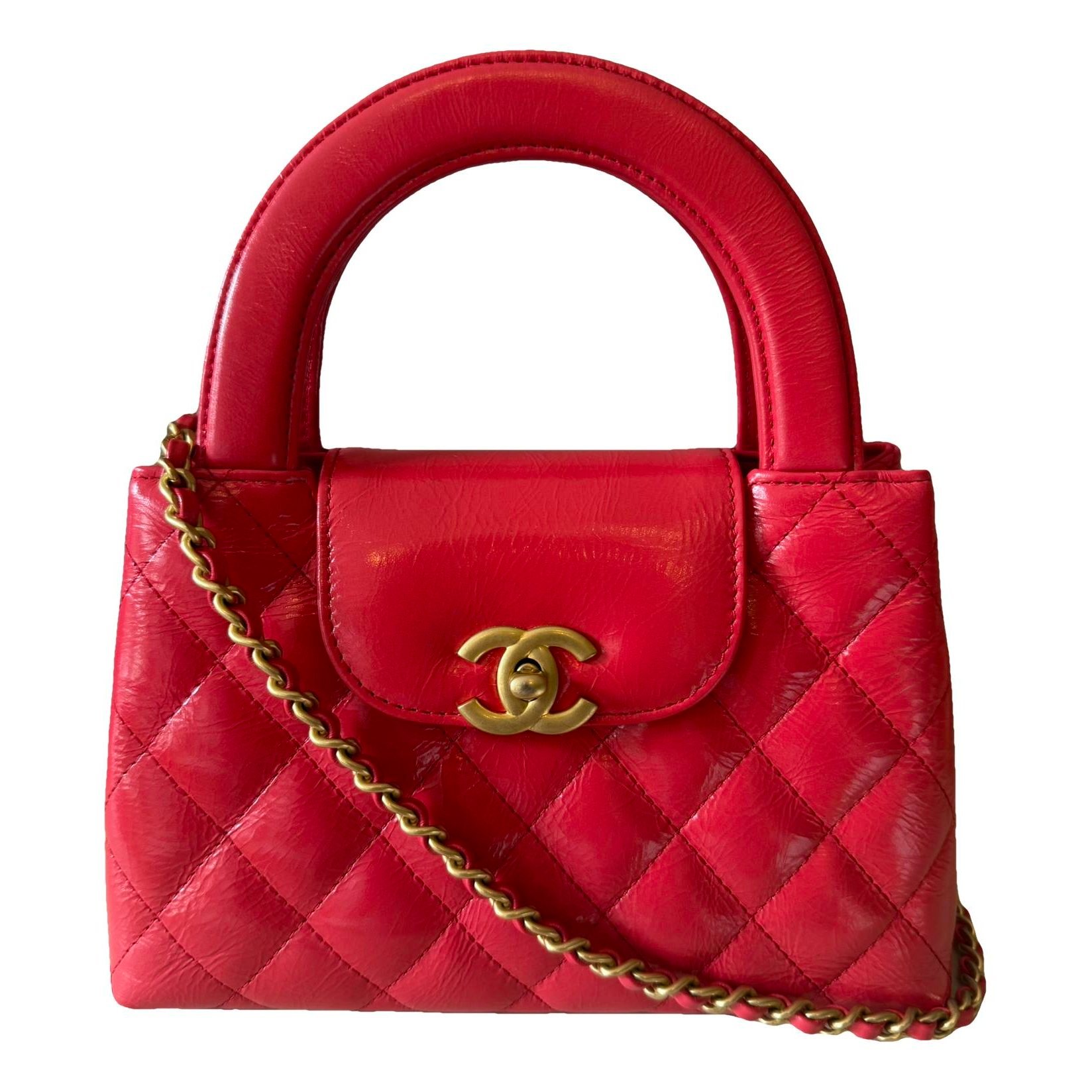Mini Shopping leather handbag