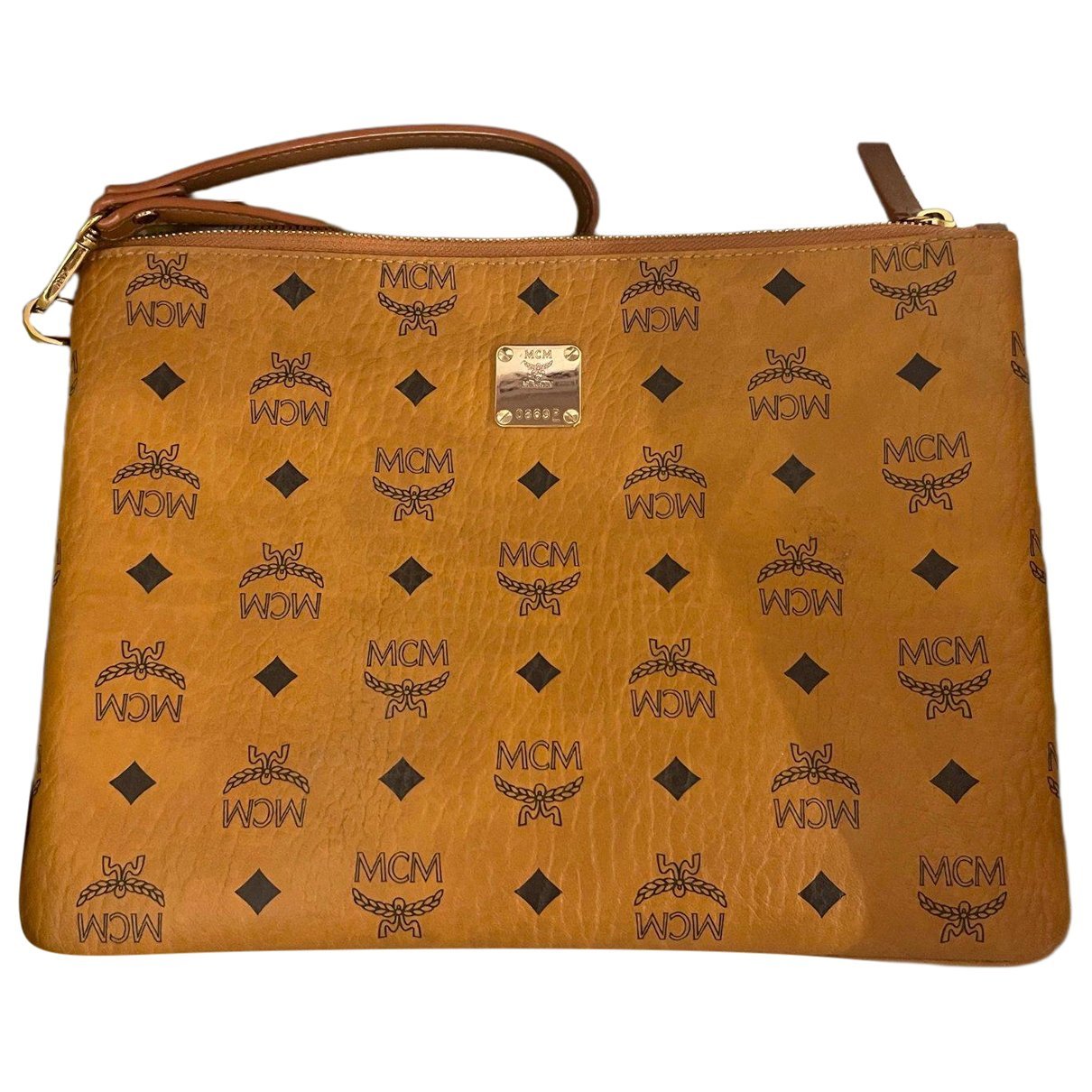 Leather clutch bag