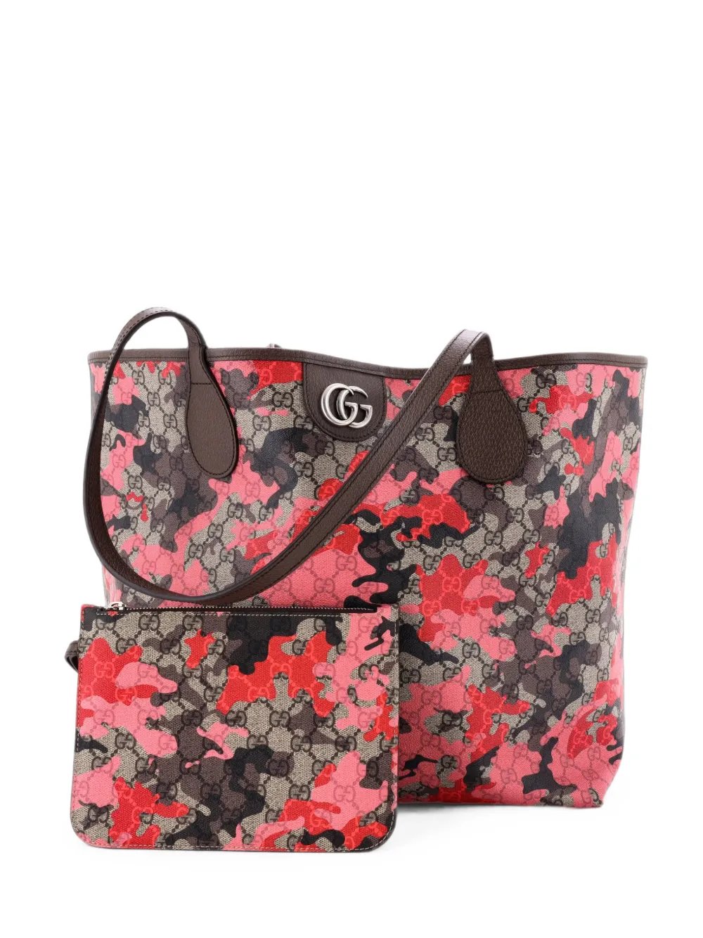GG Open GG Camouflage Coated Canvas Large tote bag