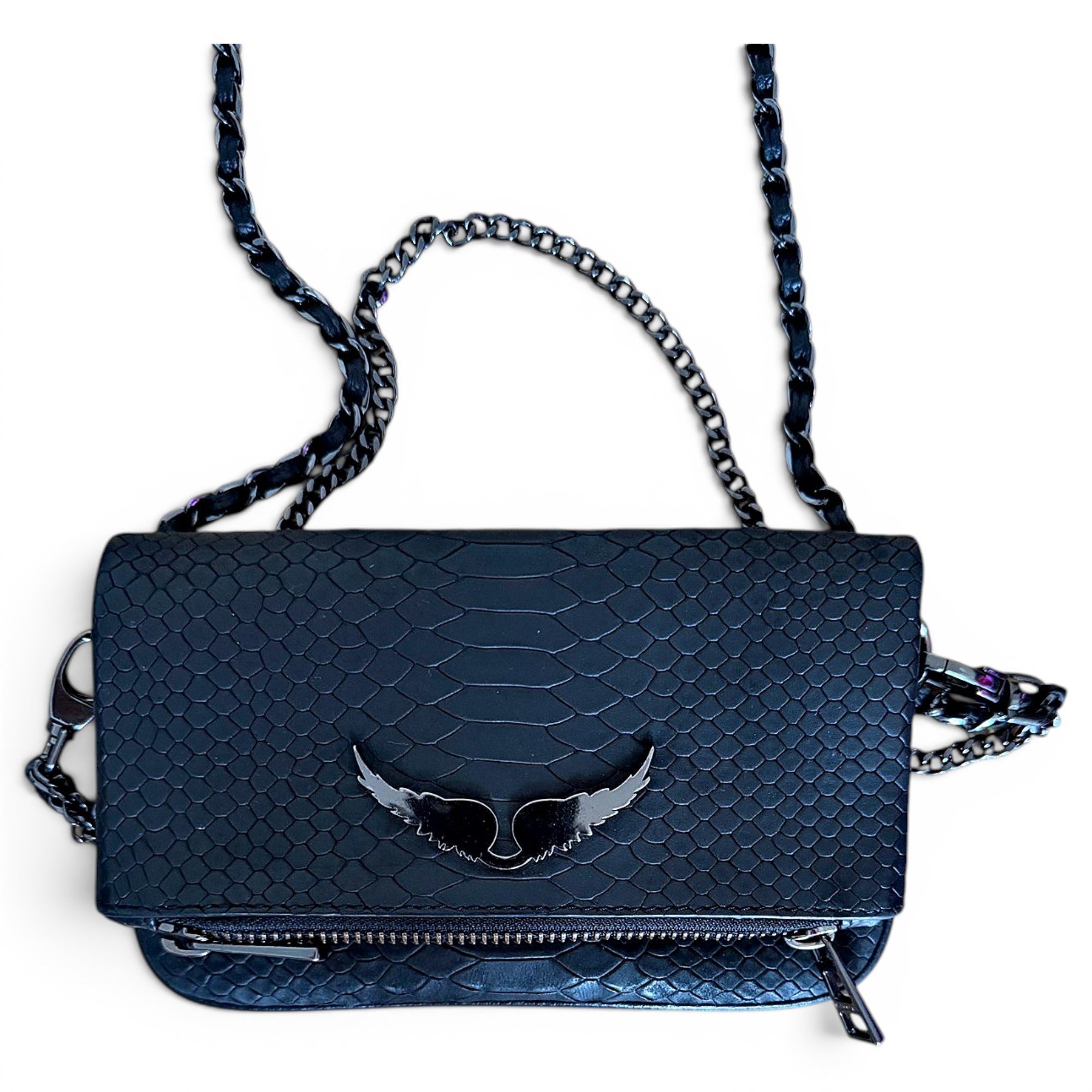 Rock leather crossbody bag