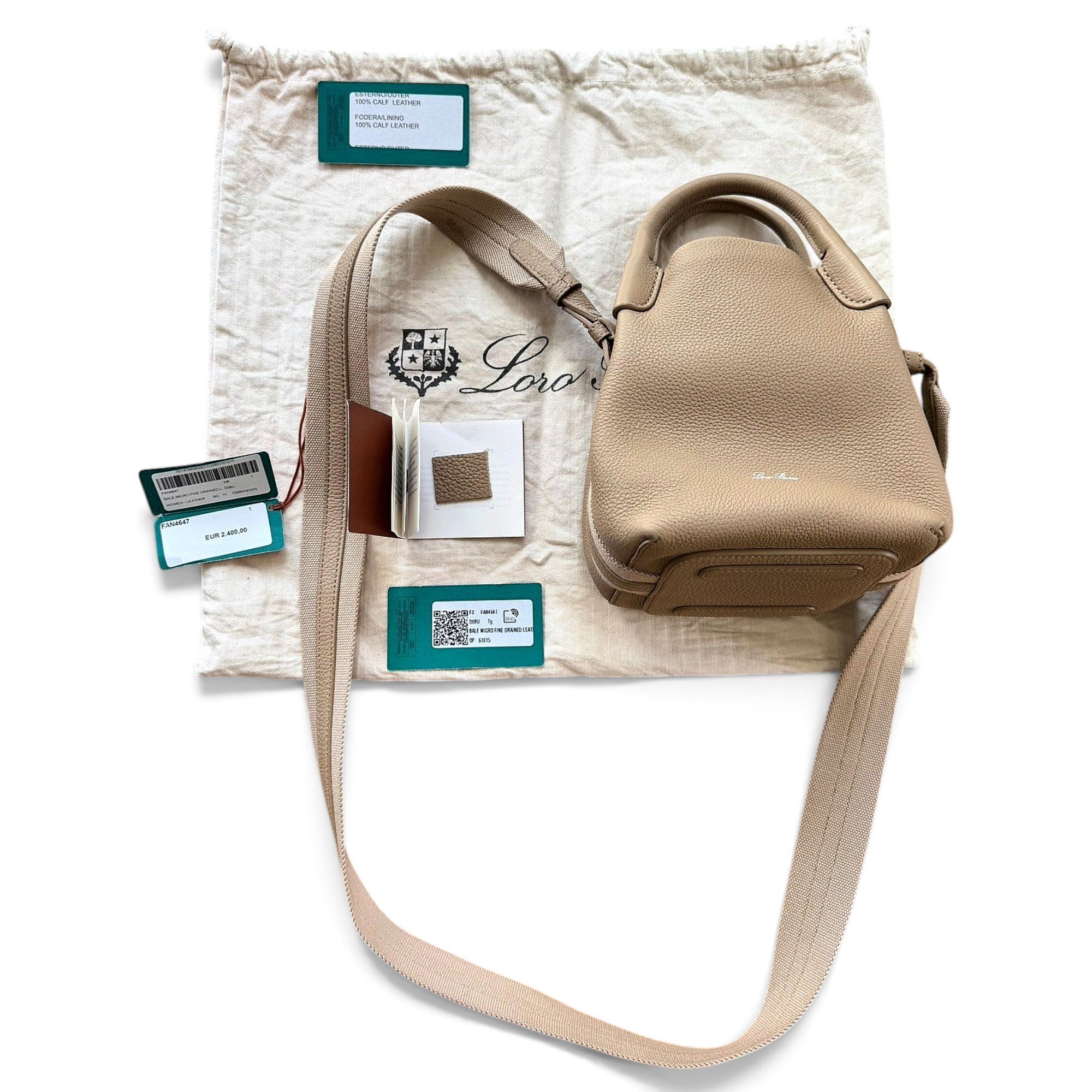 Loro Piana Bale leather handbag