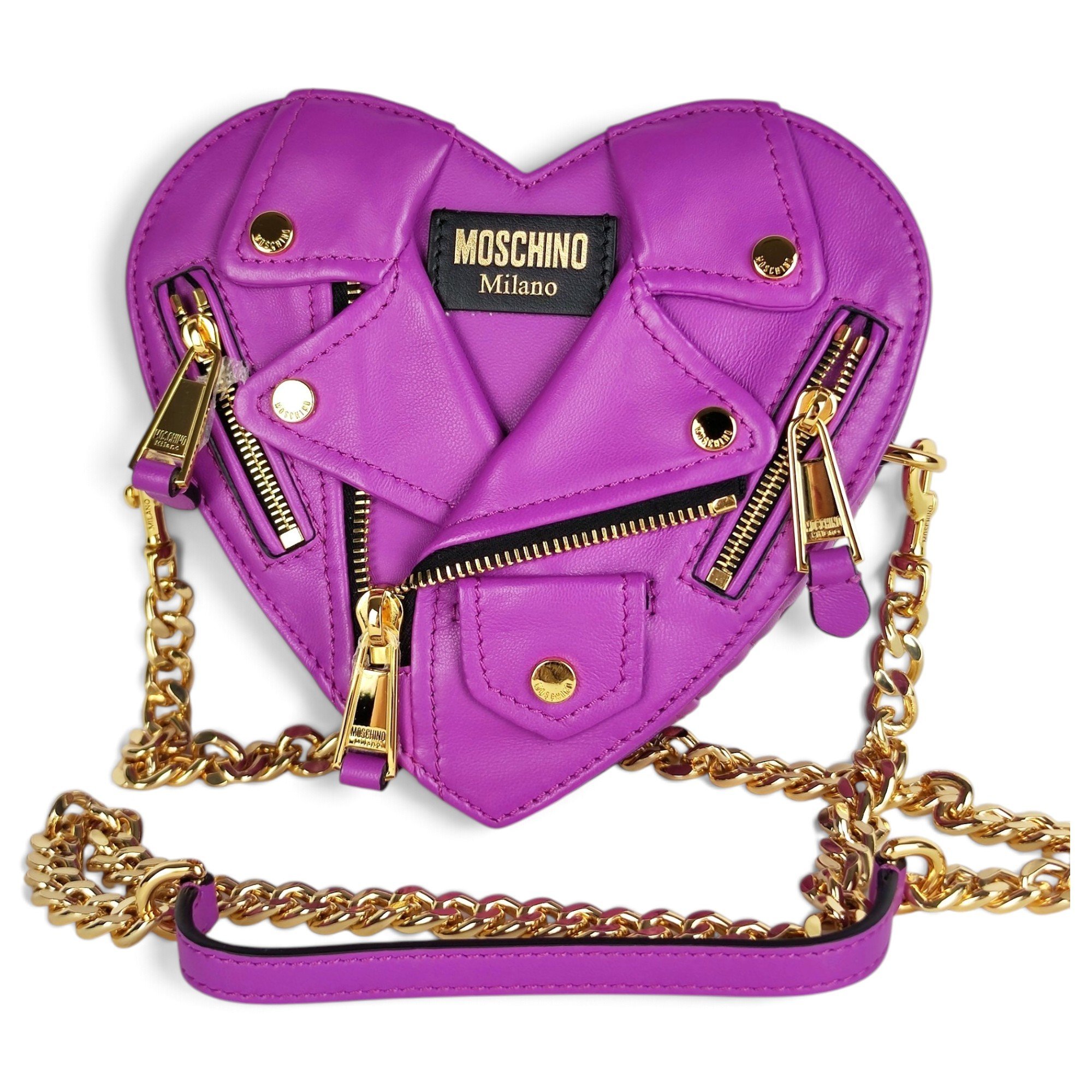 Biker leather handbag