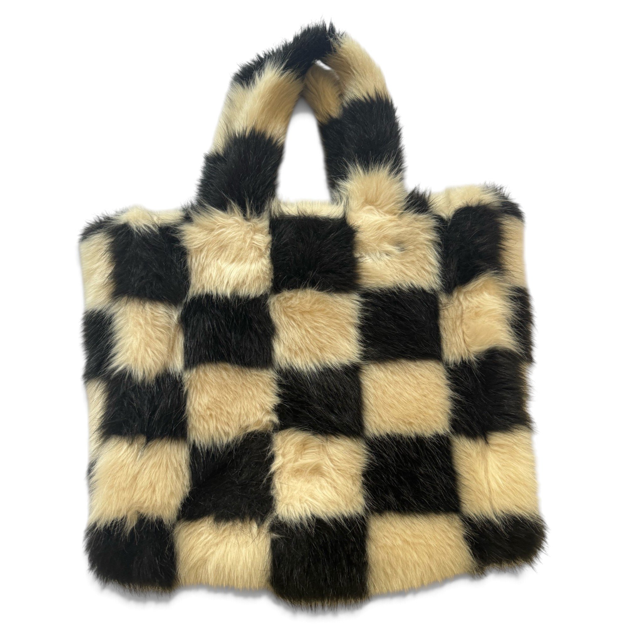 Faux fur tote