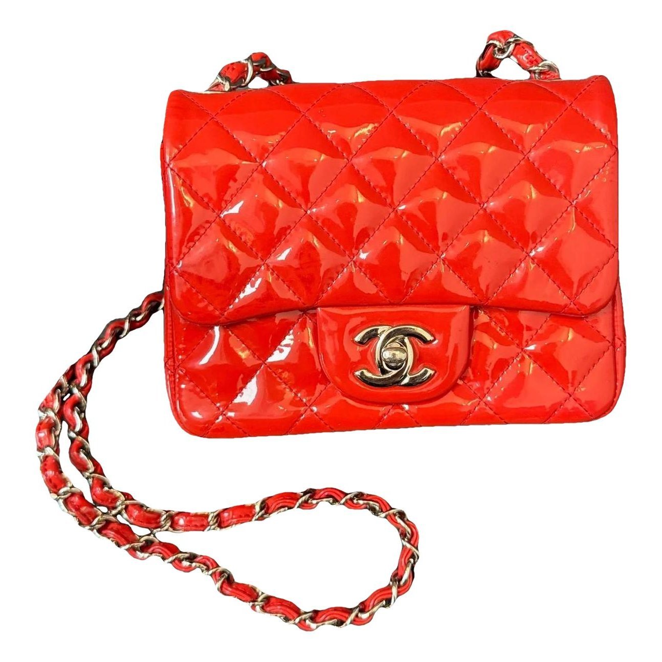 Patent leather handbag