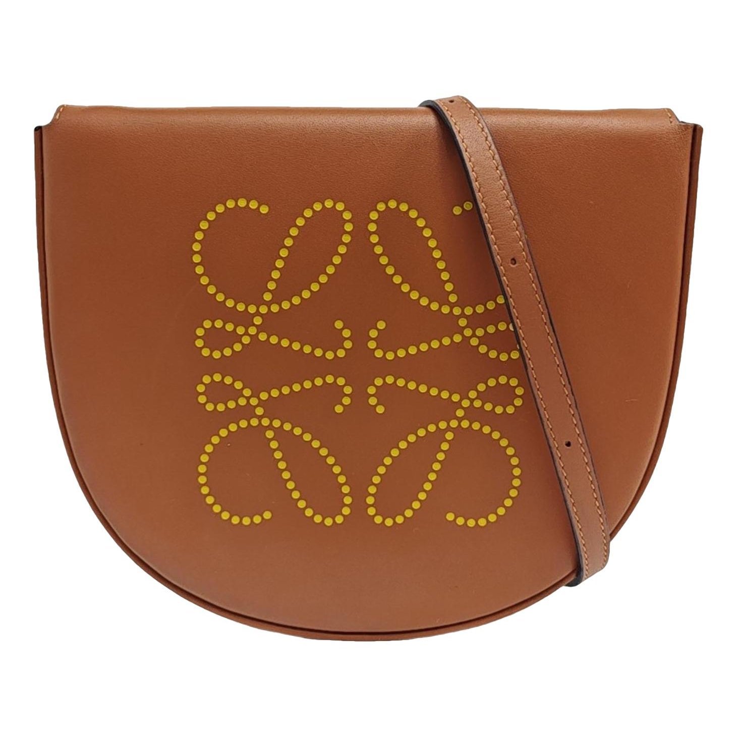 Heel leather handbag