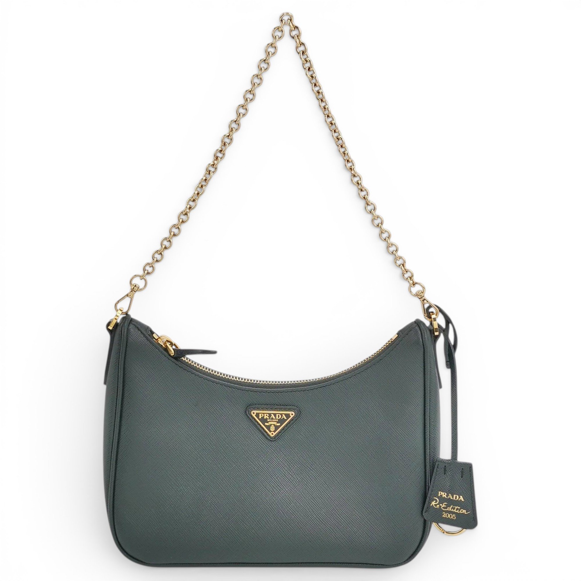 Re-edition leather handbag