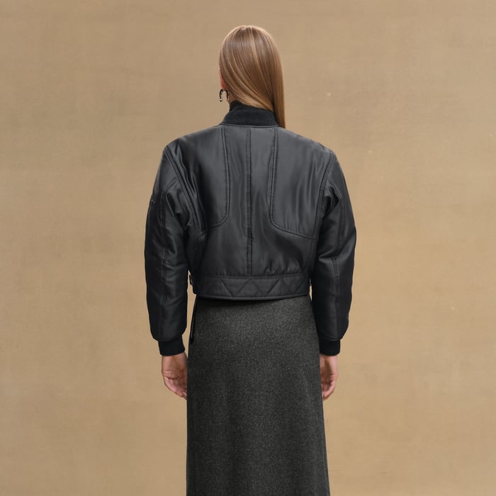 Gris Ardoise Bomber Jacket