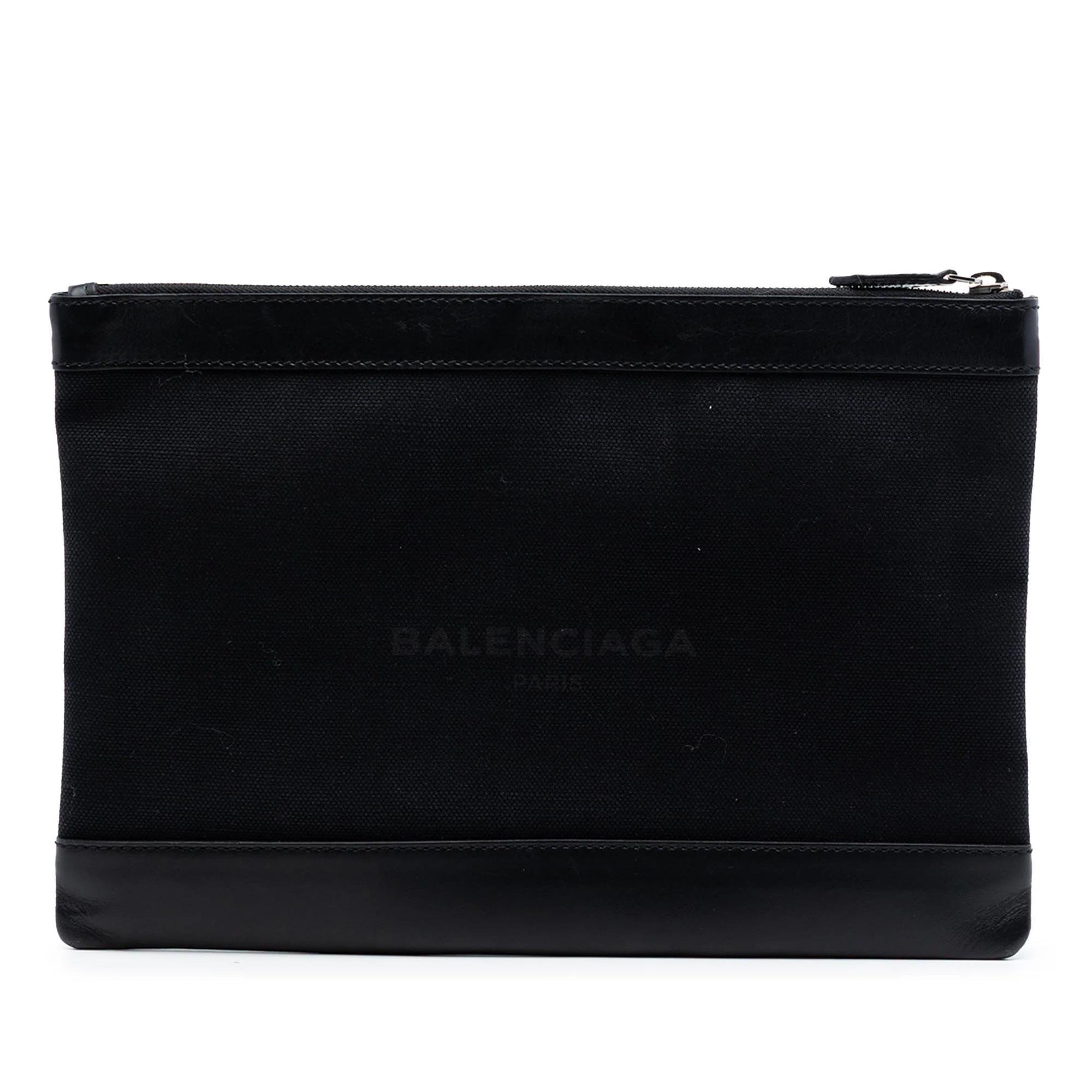Navy cabas cloth handbag