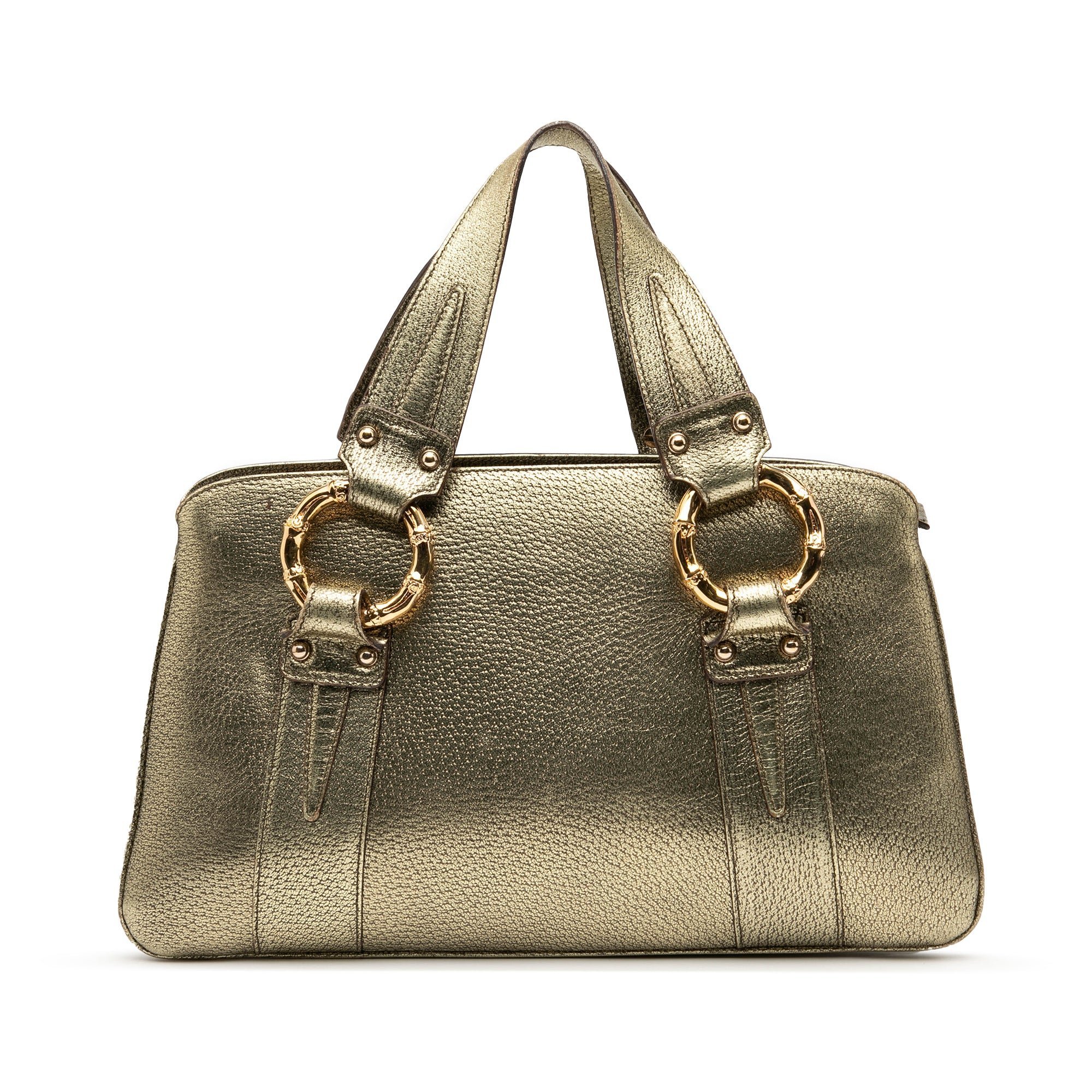 Bamboo leather handbag