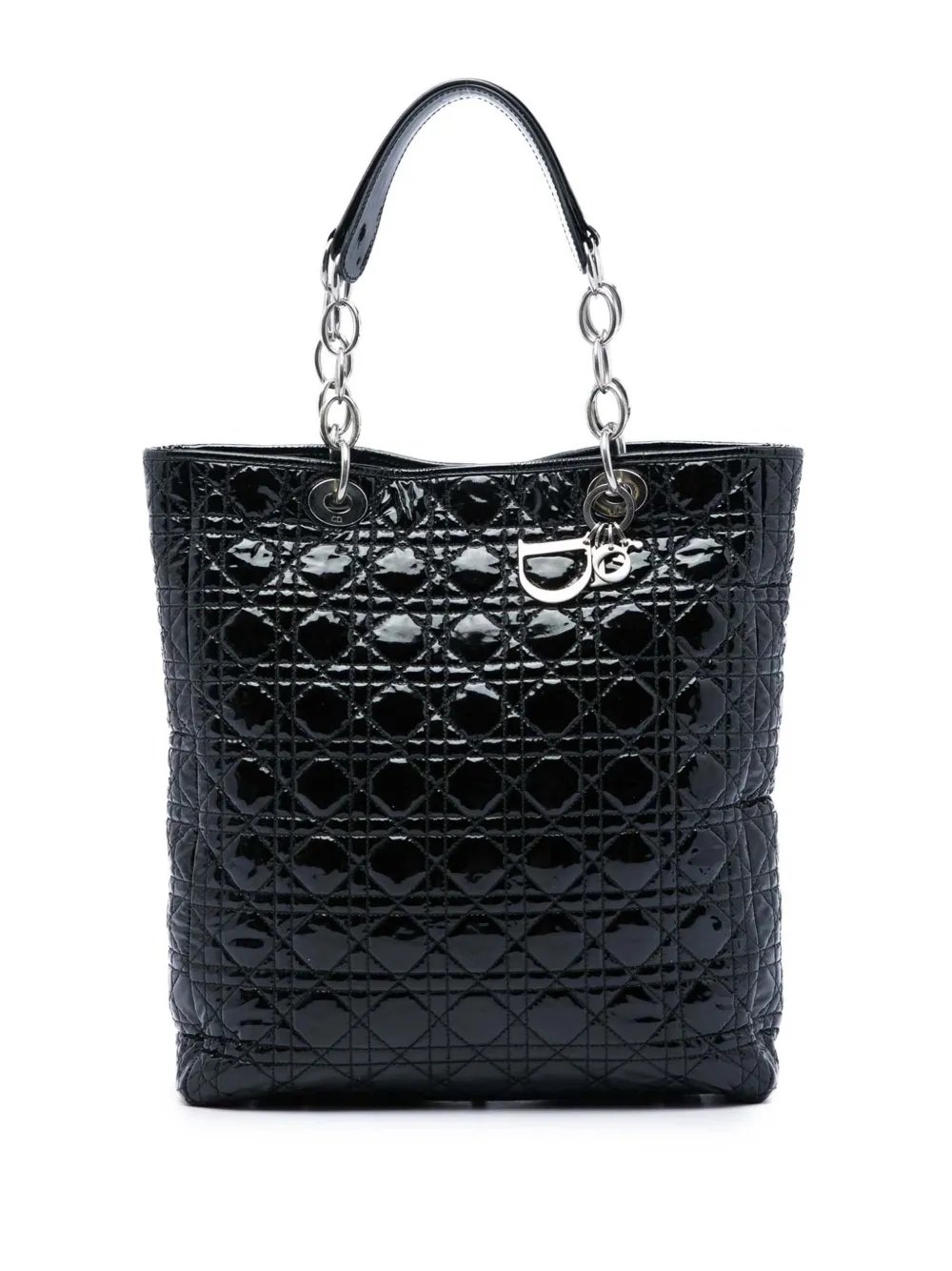 2010 Patent Cannage Lady Dior Soft Shopping tote bag