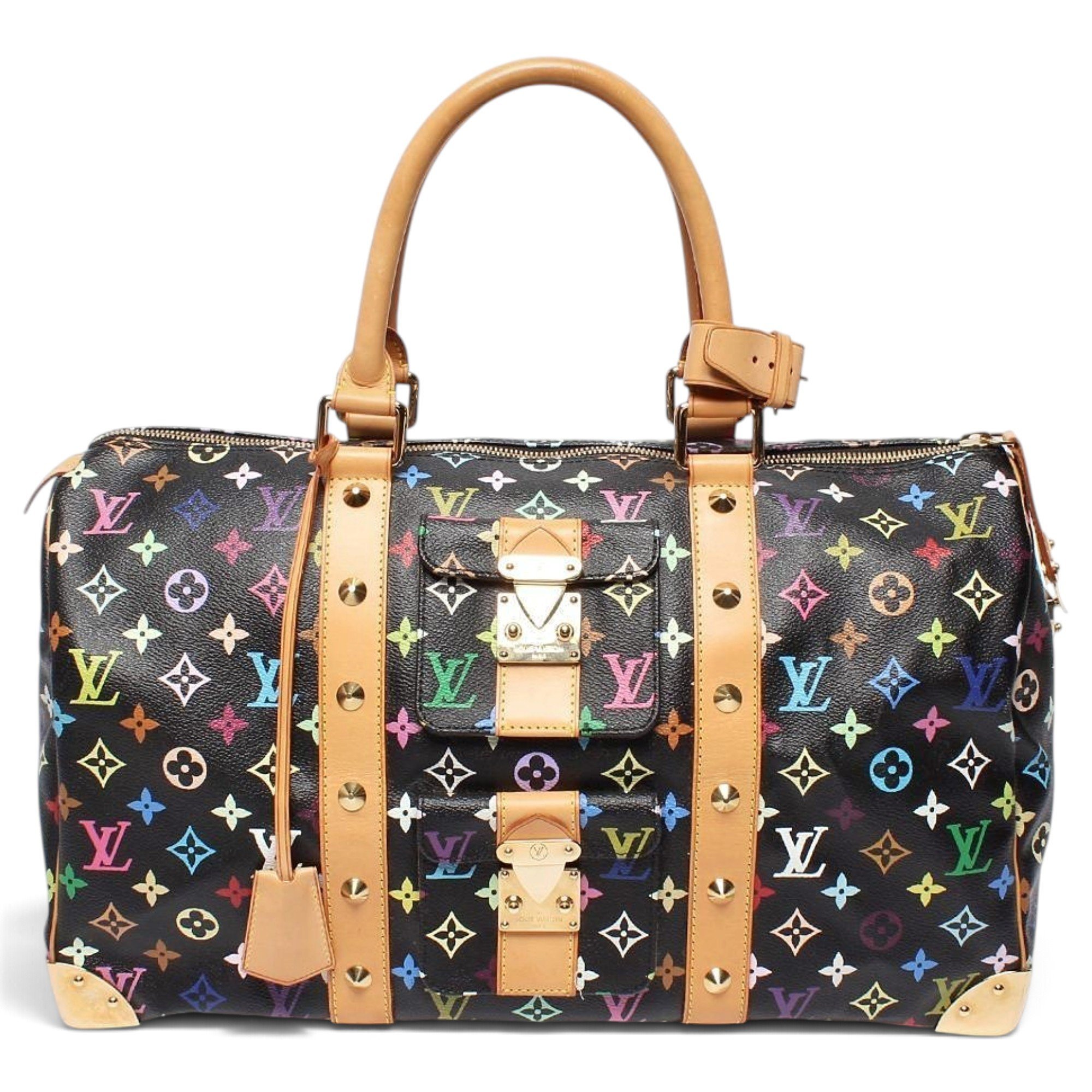 Keepall leather travel bag