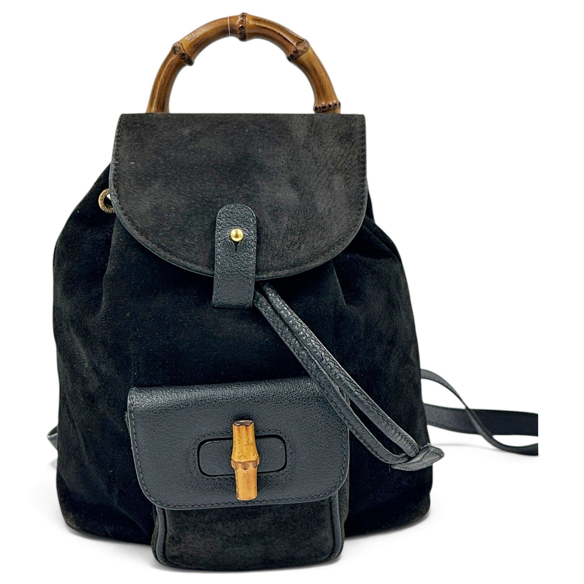 Bamboo Tassel Oval leather backpack