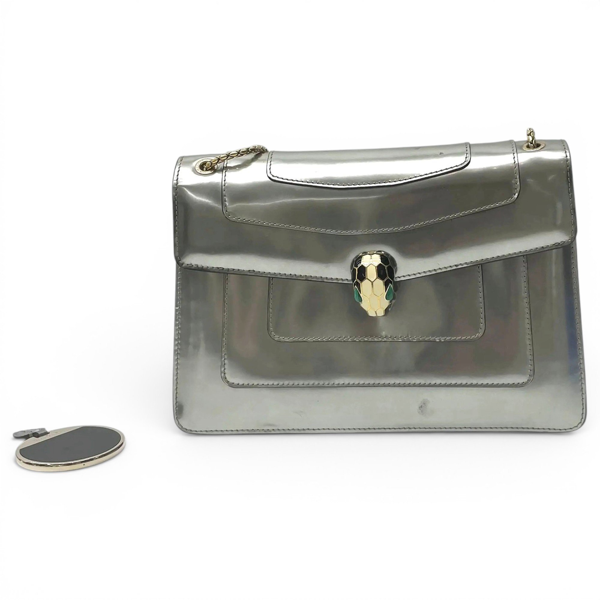 Serpenti leather handbag