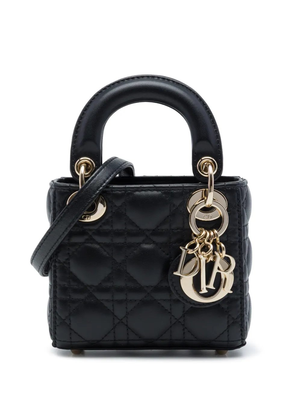 2021 Micro Lambskin Cannage Lady Dior satchel