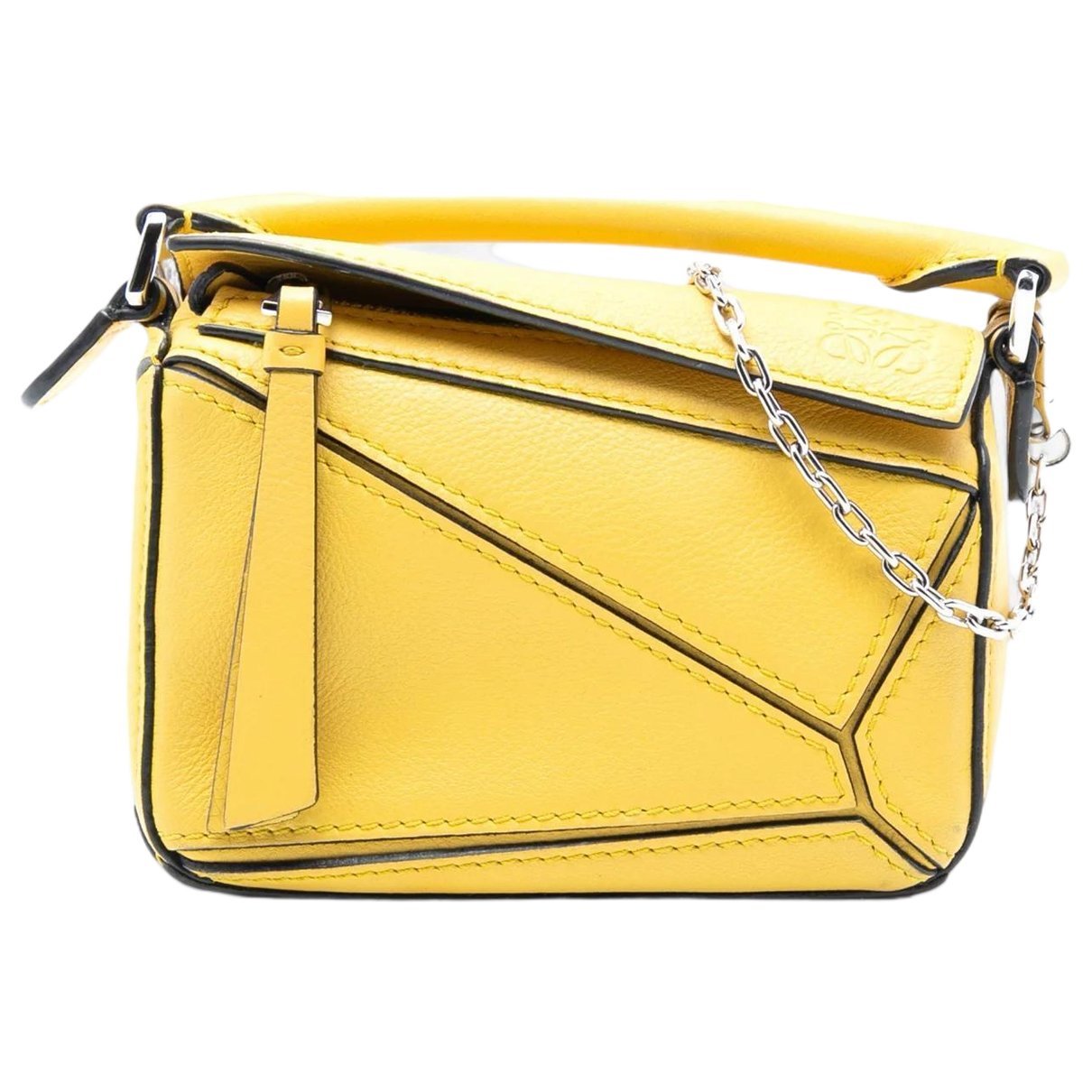 Puzzle leather satchel