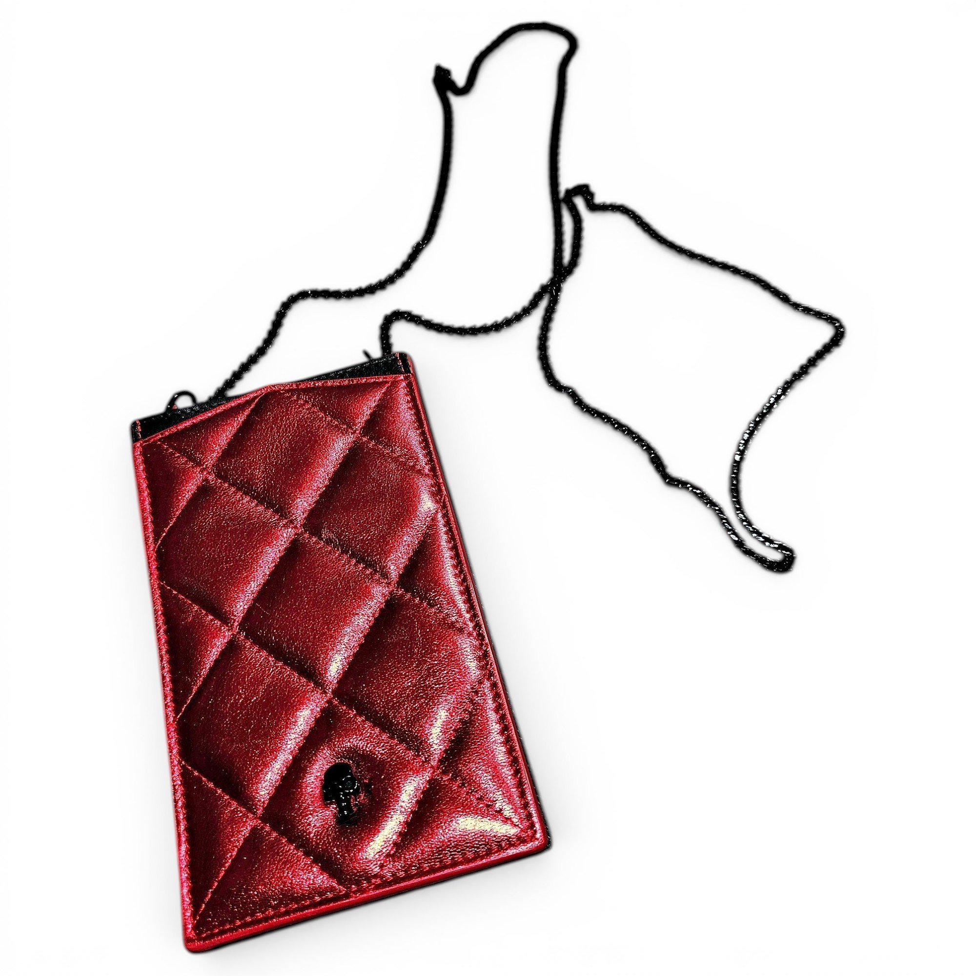 Leather clutch bag