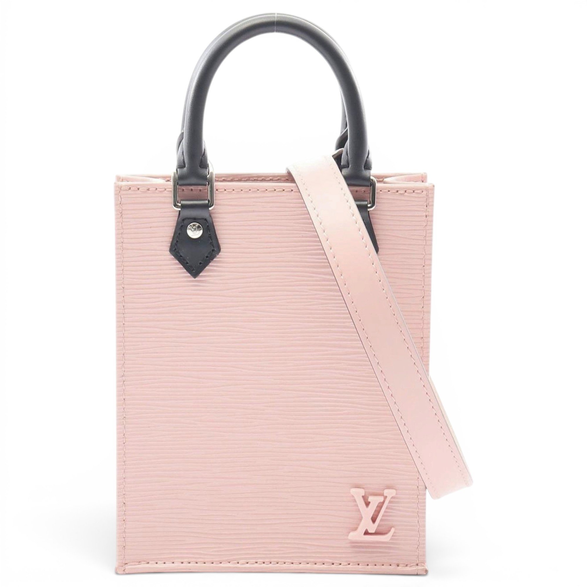 Plat leather handbag