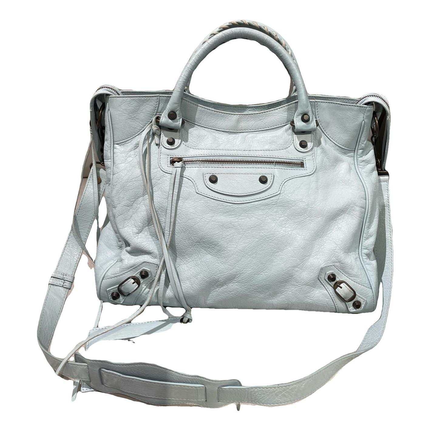 City leather handbag