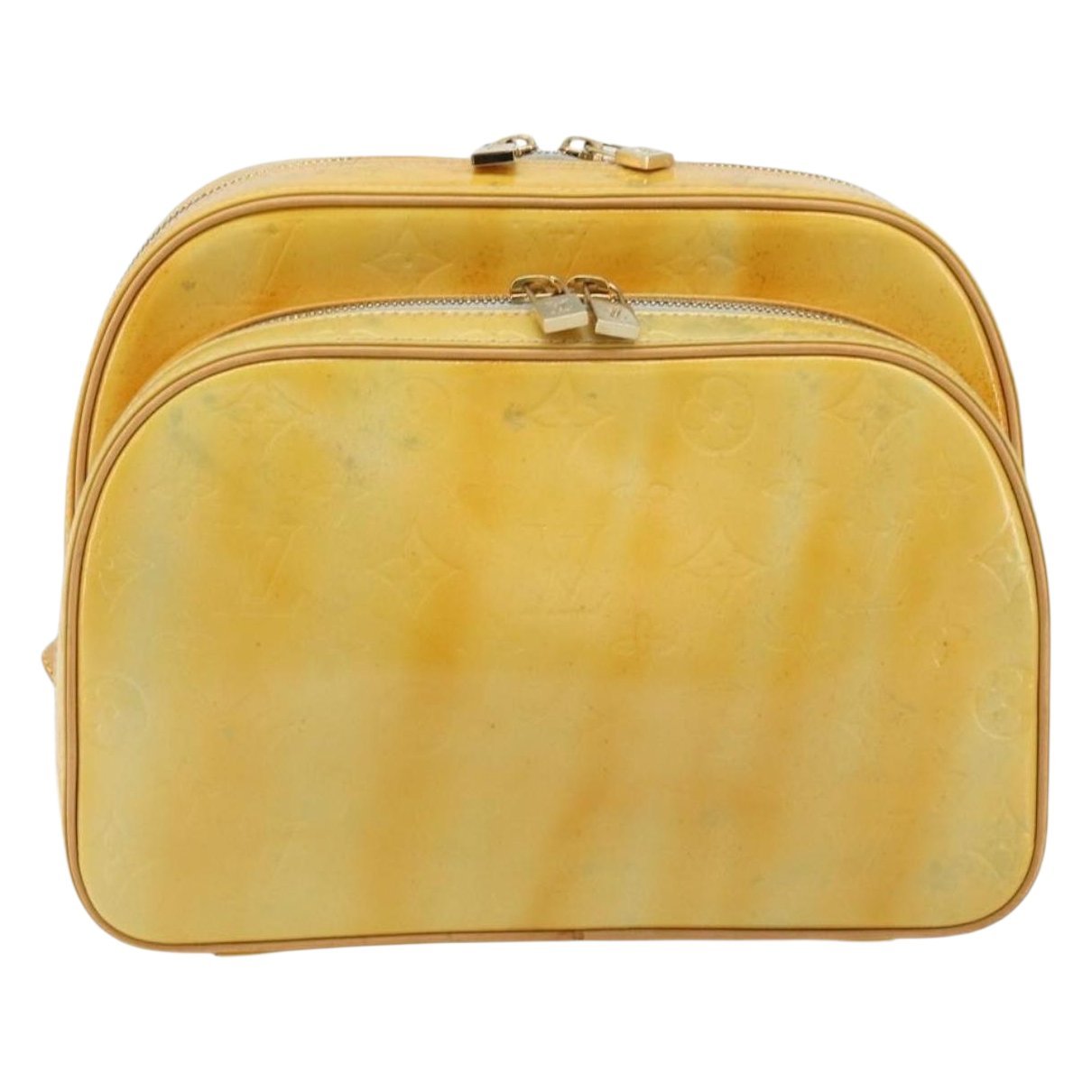 Patent leather backpack