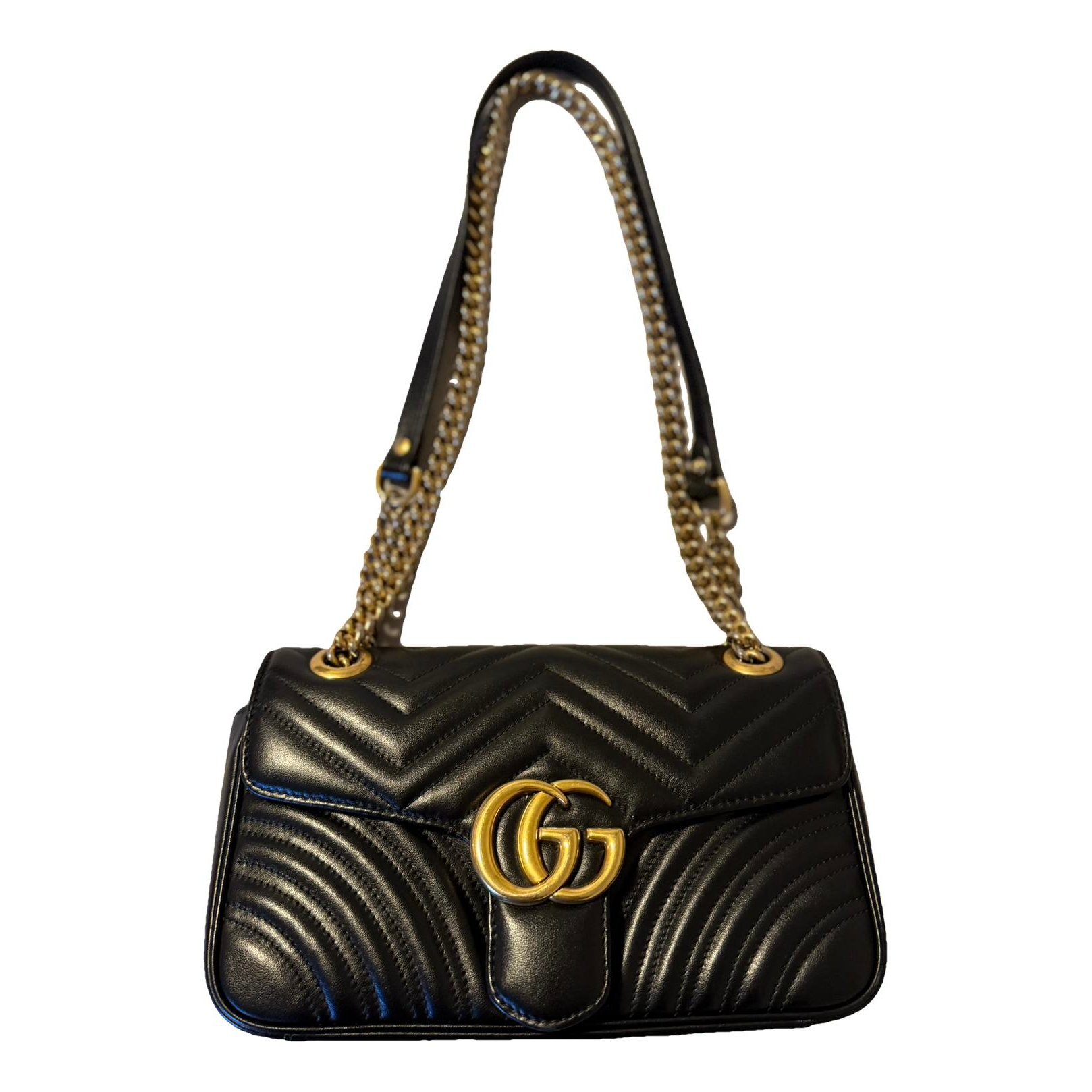GG Marmont Flap leather crossbody bag