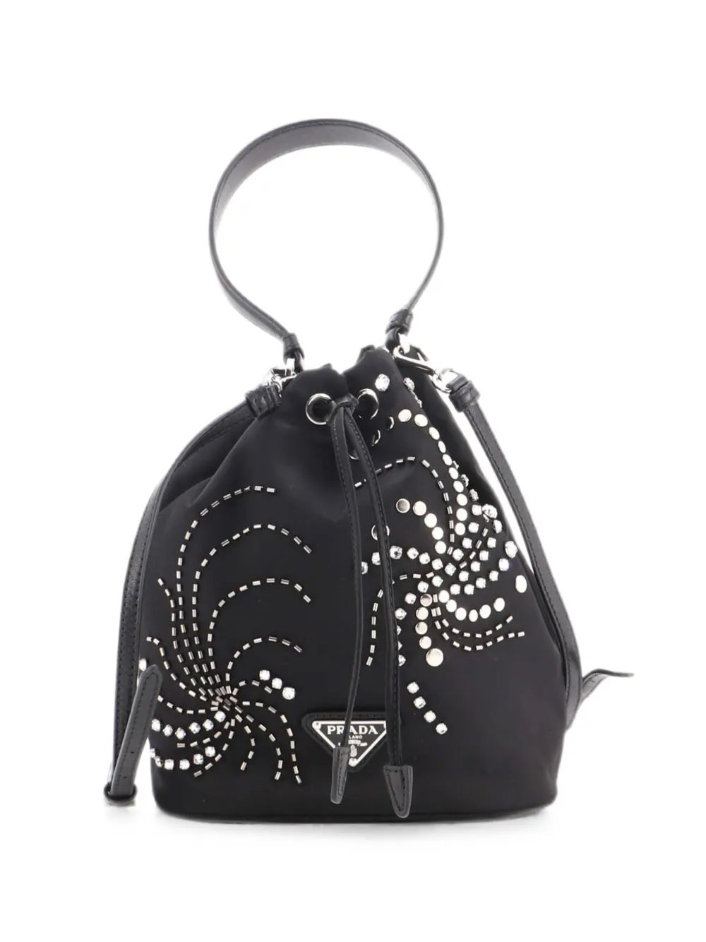 Re-Edition 1978 Crystal Embellished Tessuto Mini bucket bag