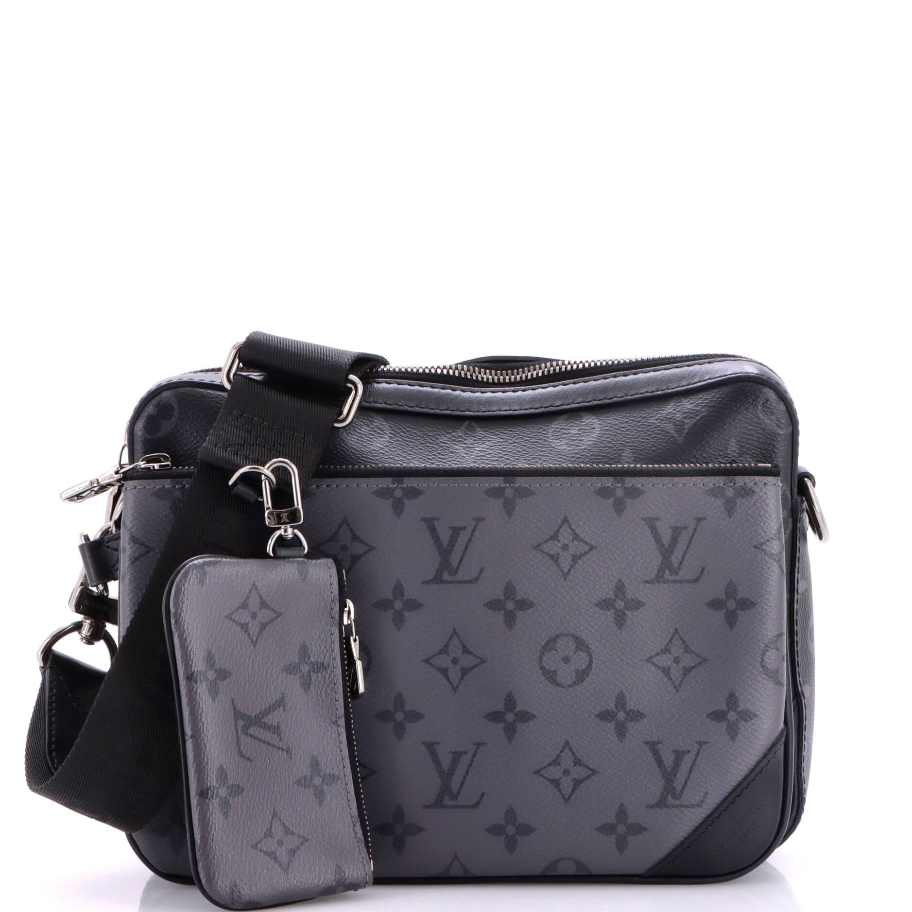 Trio Messenger Bag Reverse Monogram Eclipse Canvas