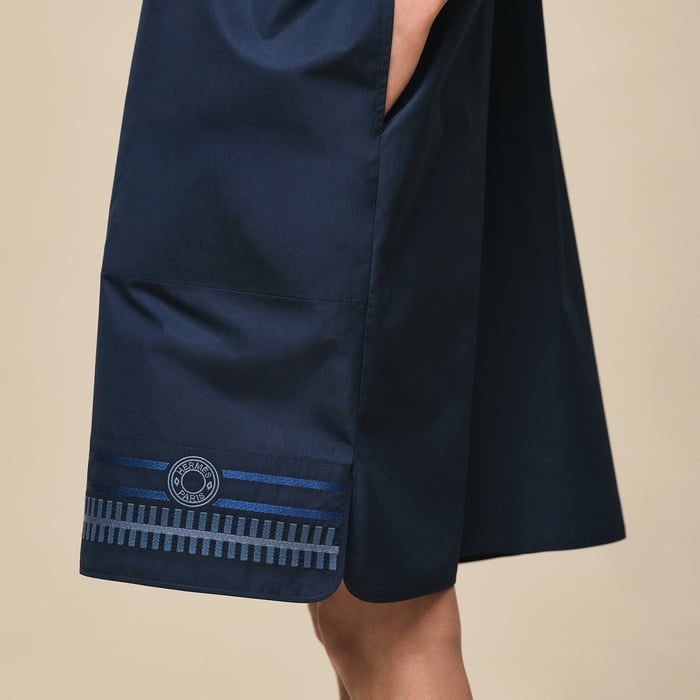 Bleu Outremer Embroidered Beach Caftan