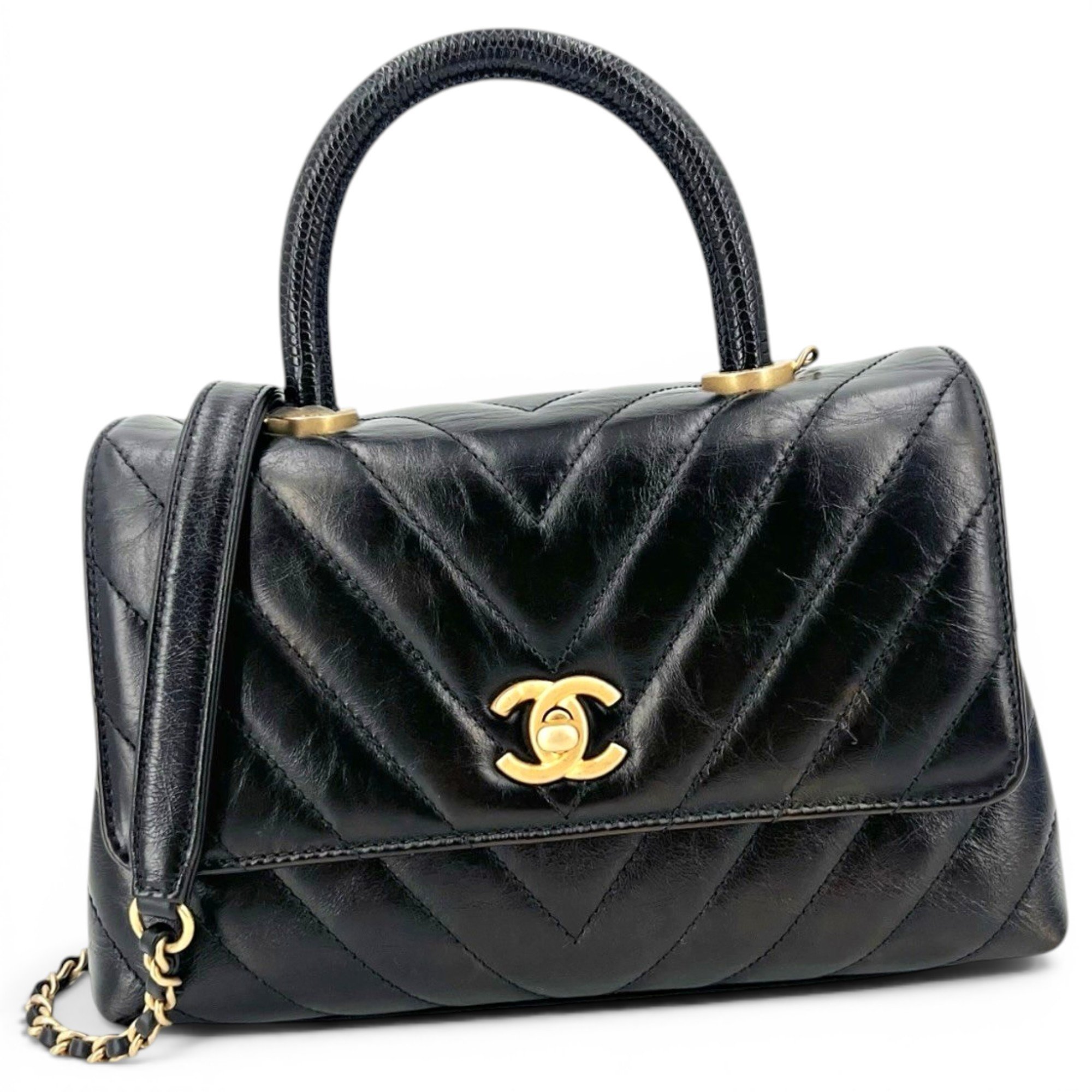 Coco Handle leather handbag