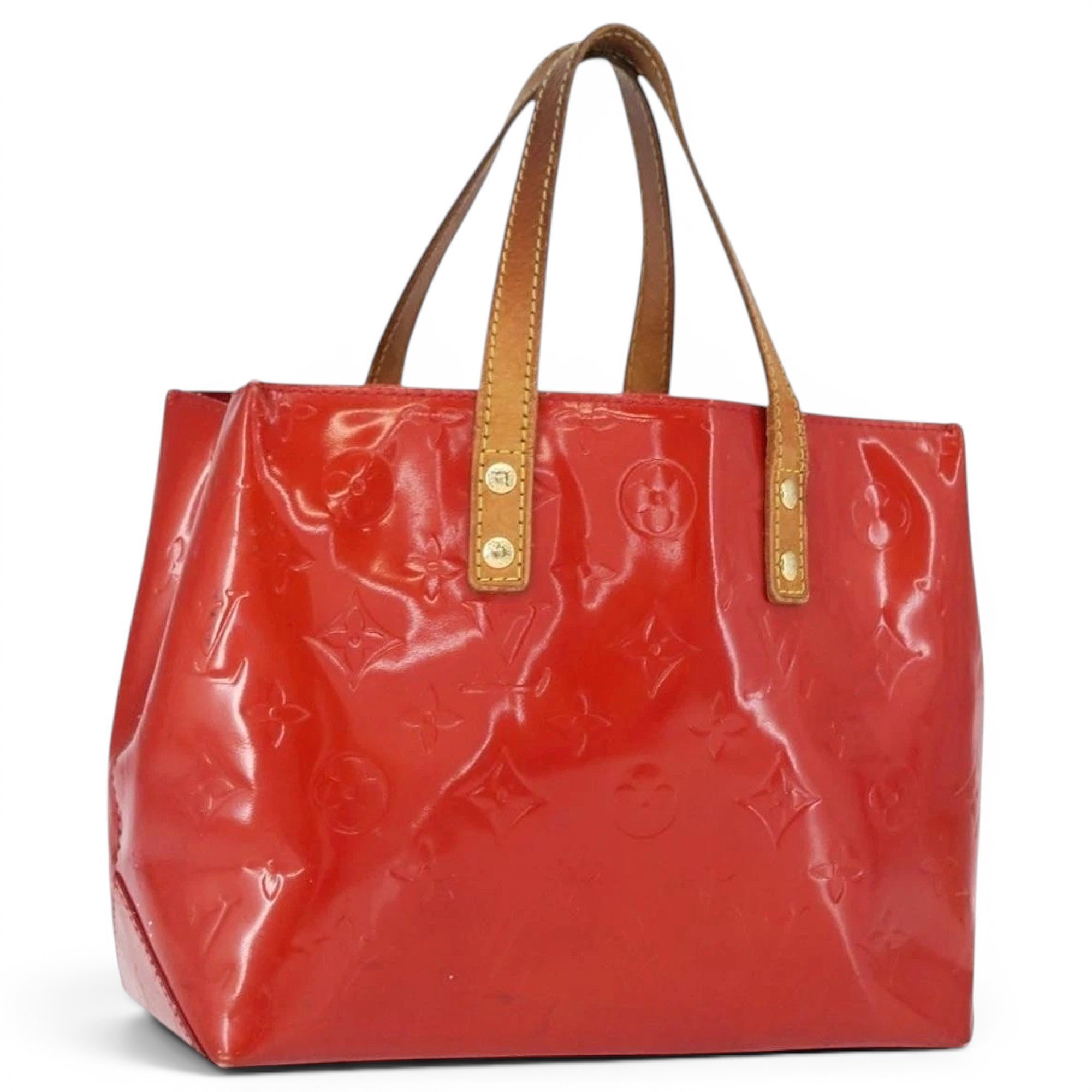 Reade patent leather handbag