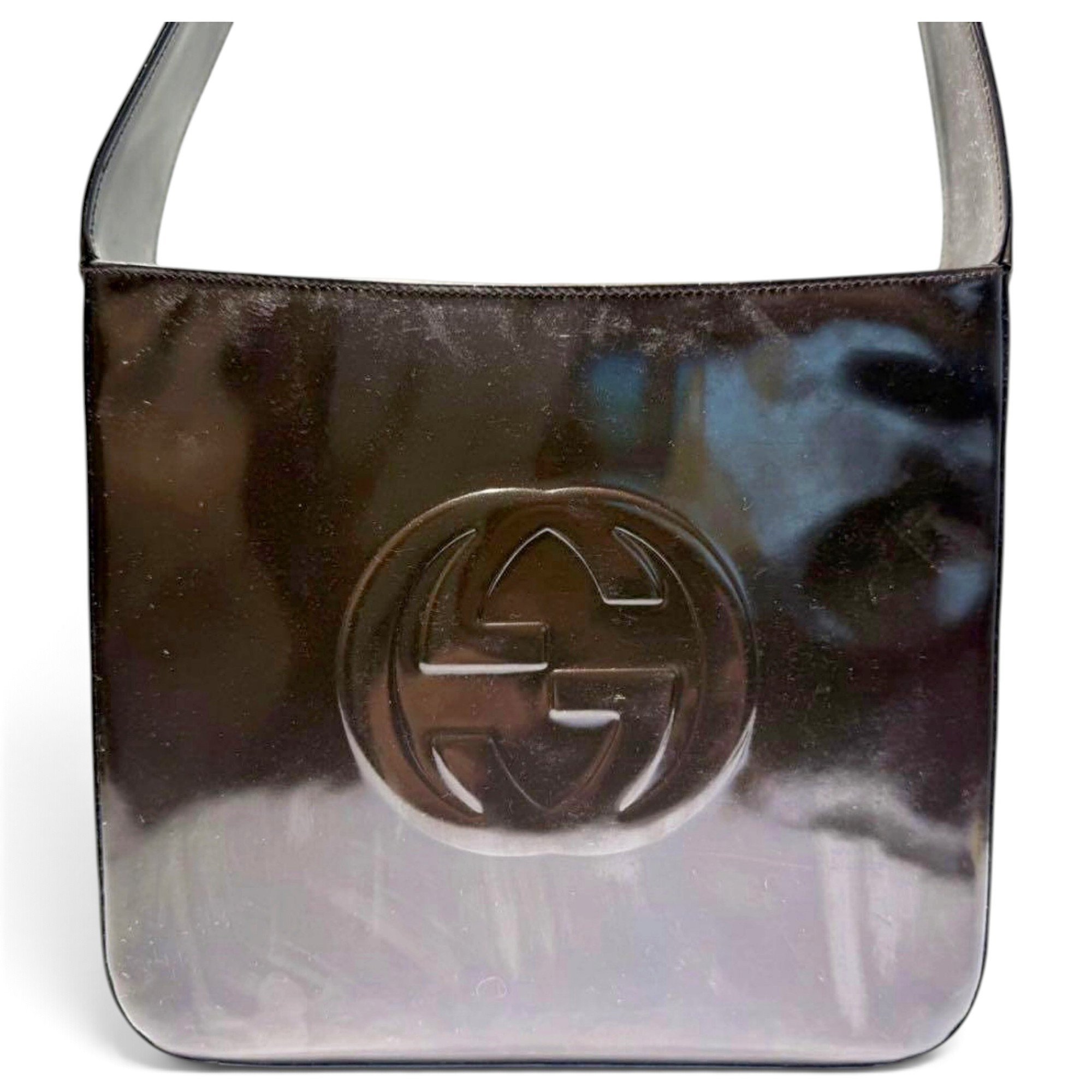 Patent leather handbag