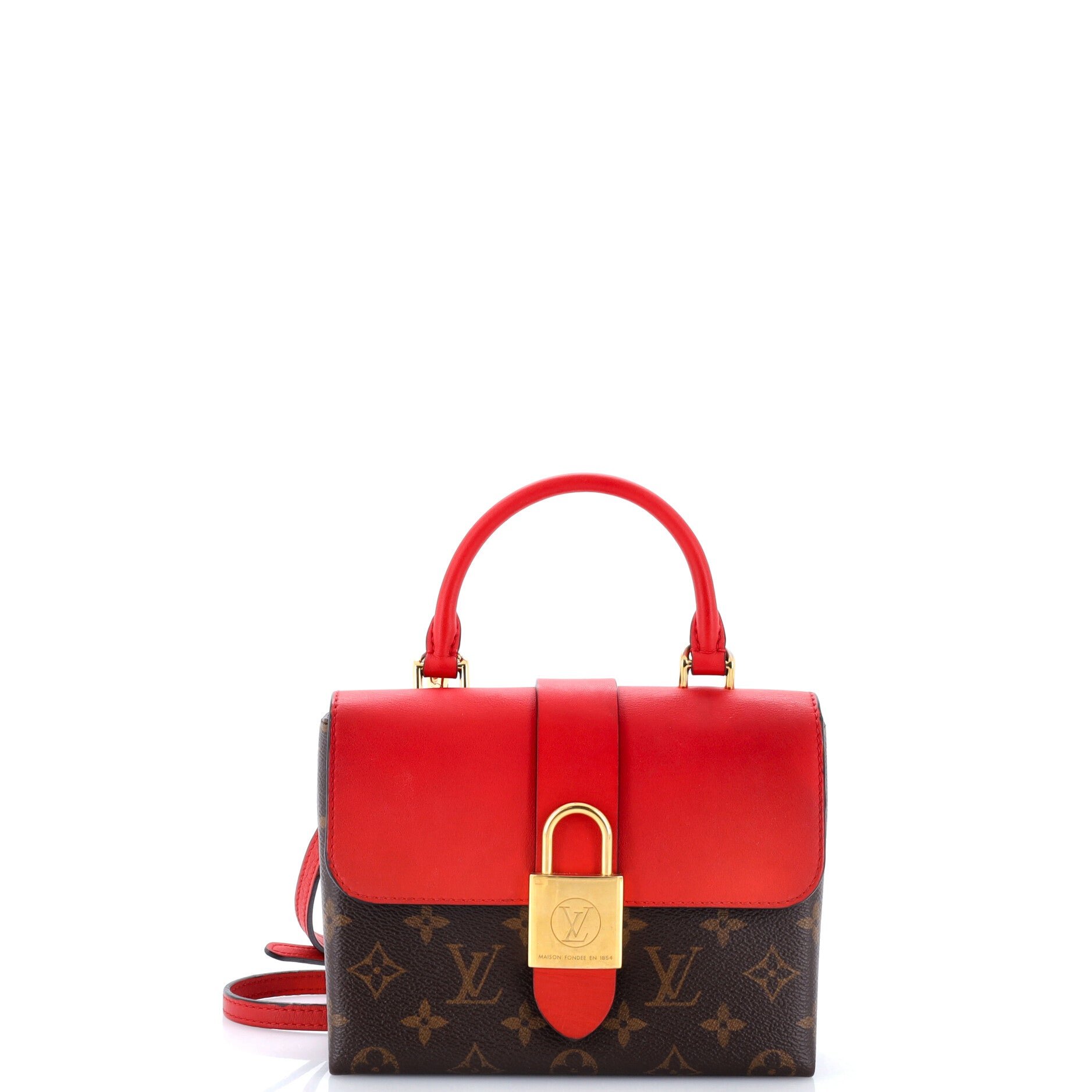 Locky Handbag Monogram Canvas with Leather BB