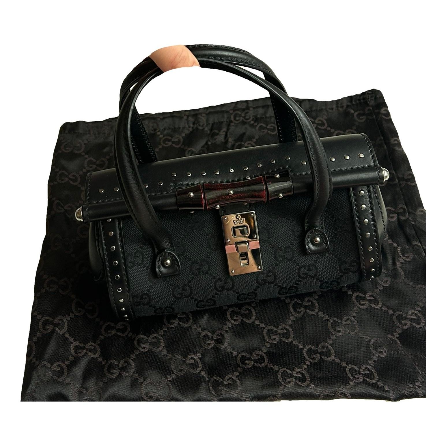 Bamboo Bullet leather handbag