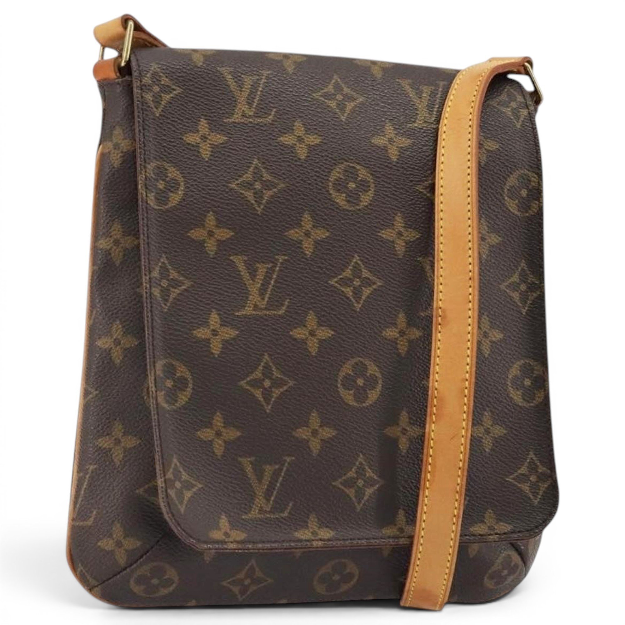 Musette leather handbag