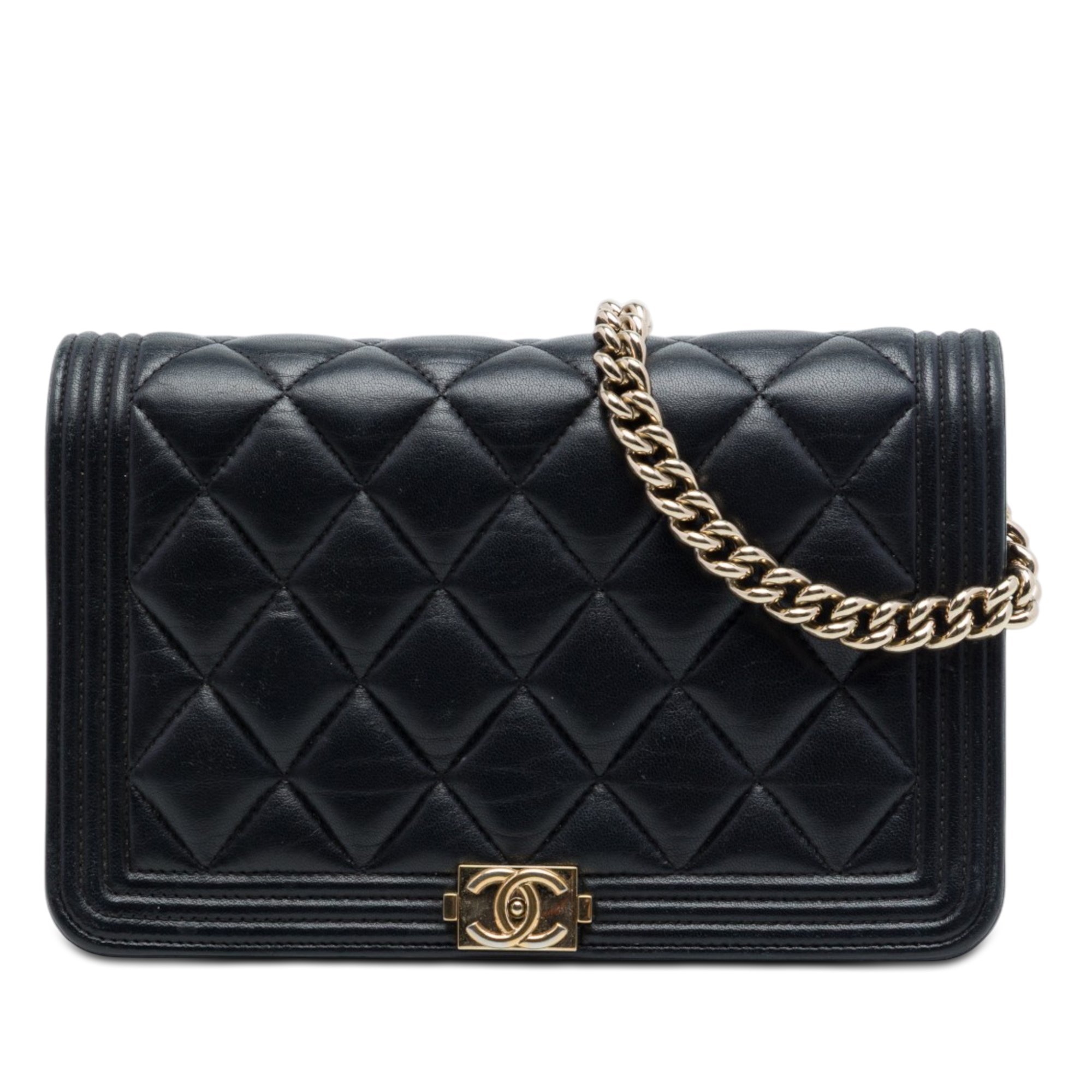 Wallet On Chain leather handbag