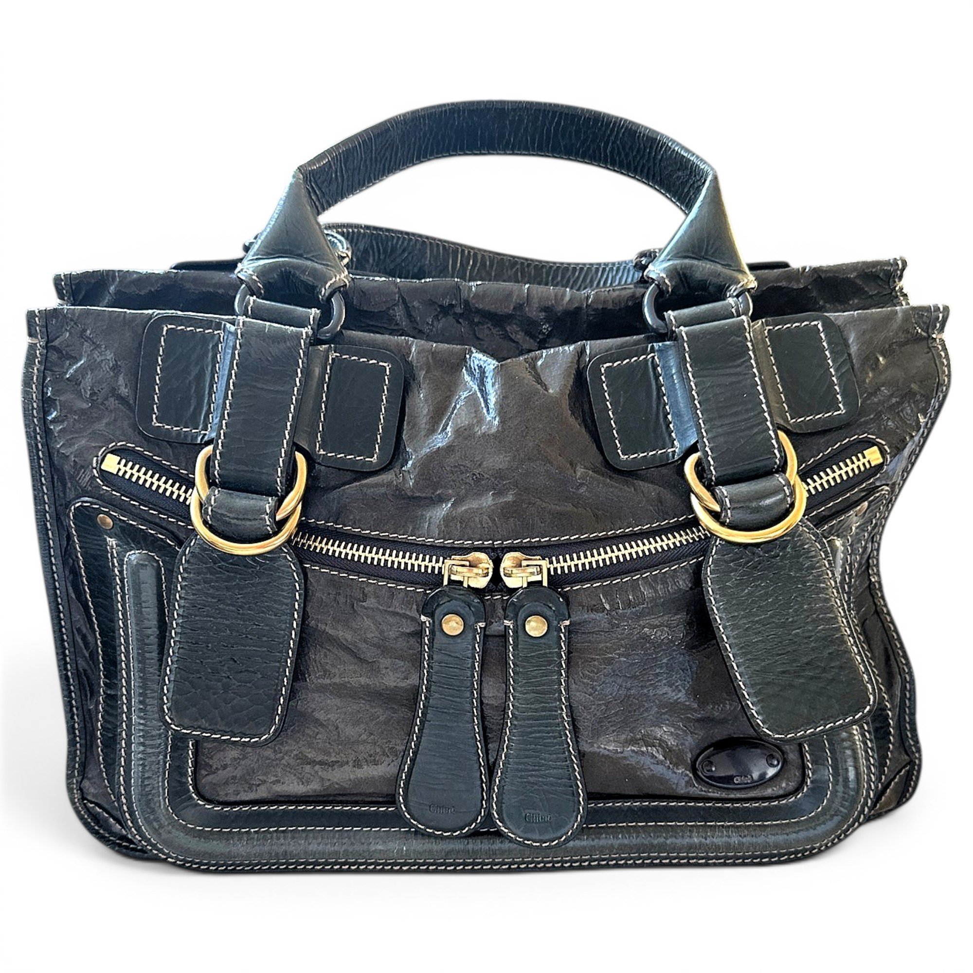 Bay leather handbag