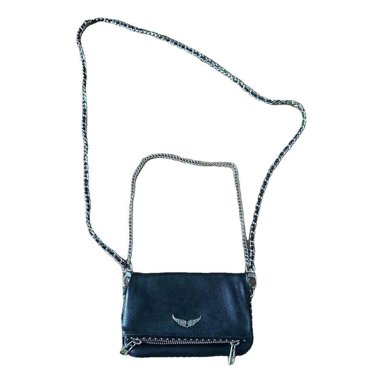 Rock leather clutch bag