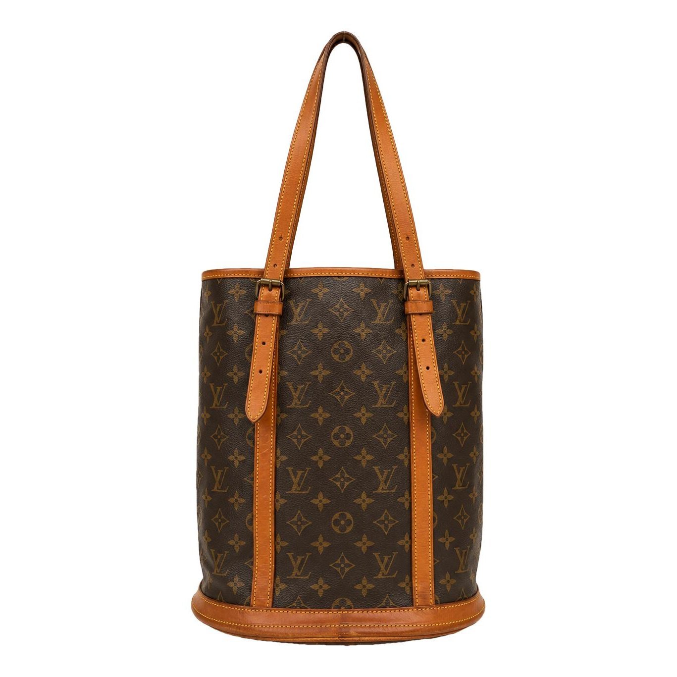 Bucket leather handbag