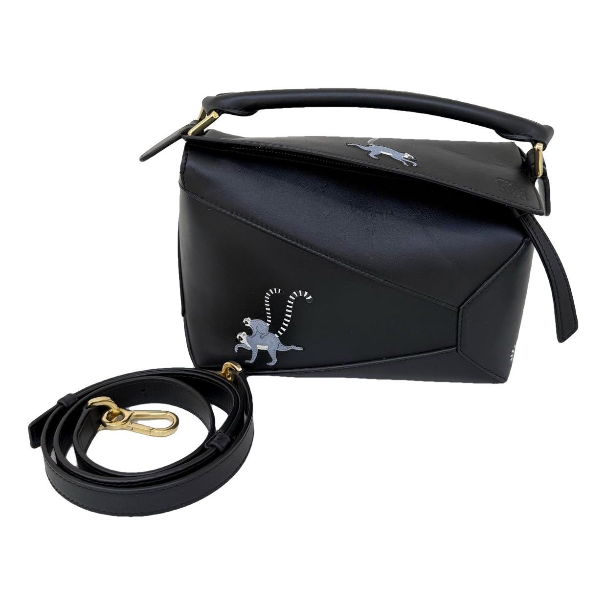 Puzzle leather handbag